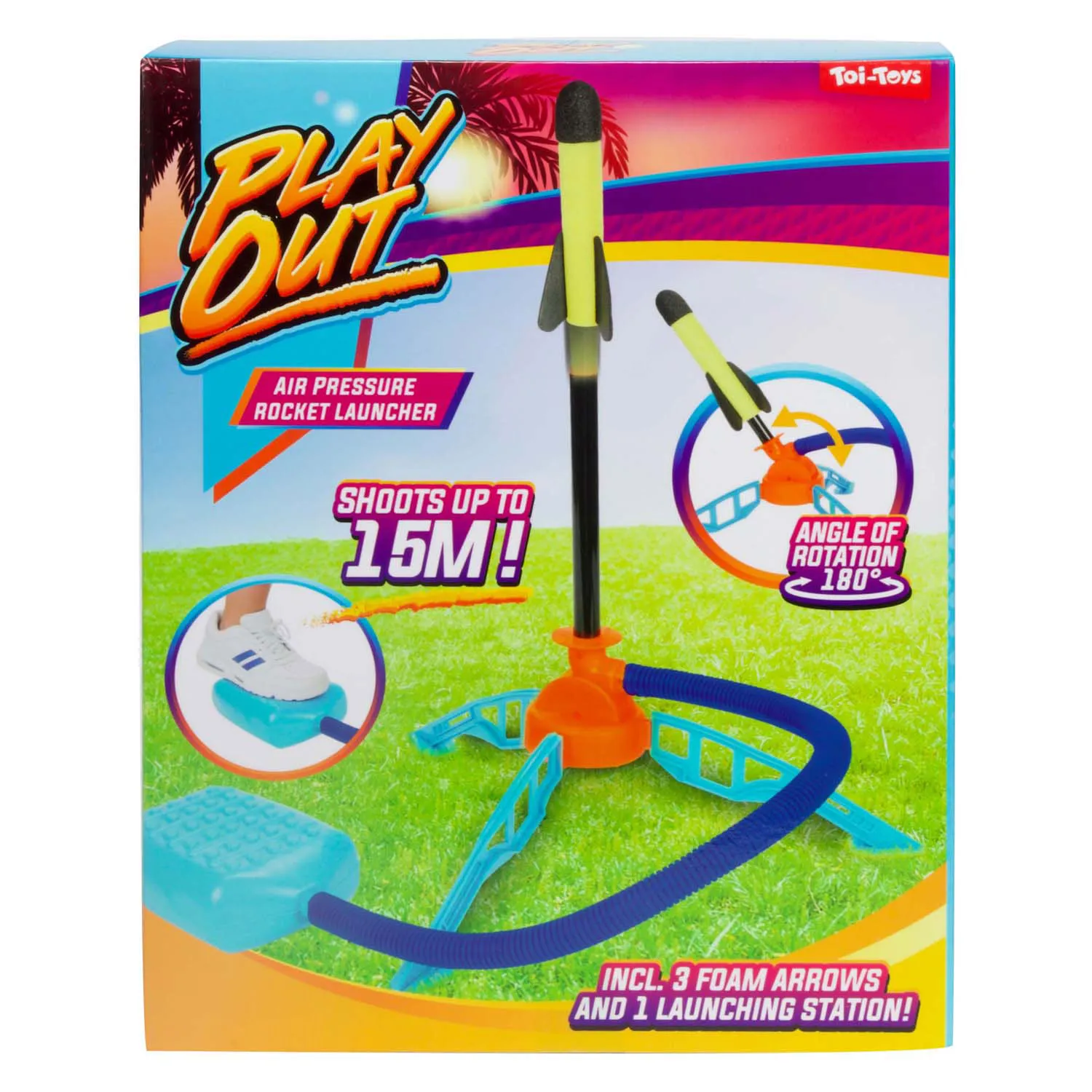 Toi-Toys 64587Z - PLAY OUT Luftdruckrakete - Startanlage