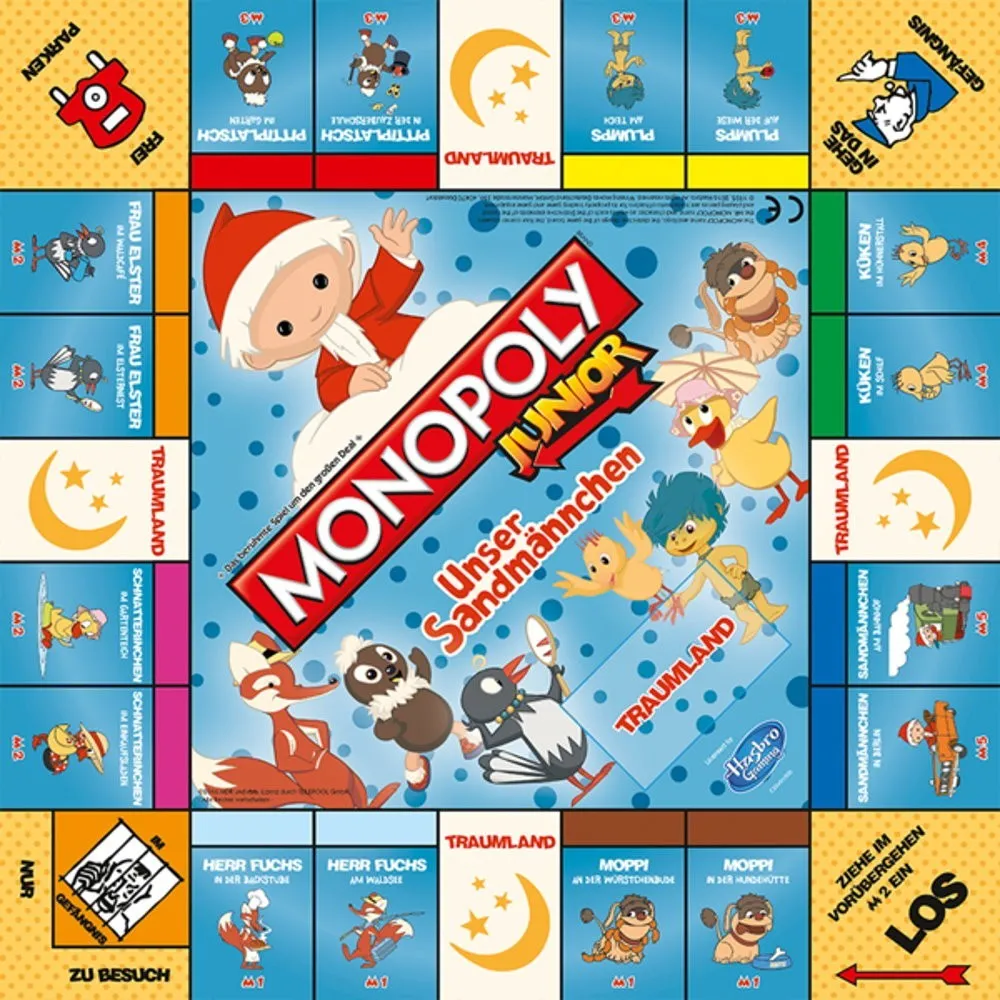 Monopoly Junior Unser Sandmännchen + 4 extra Figuren