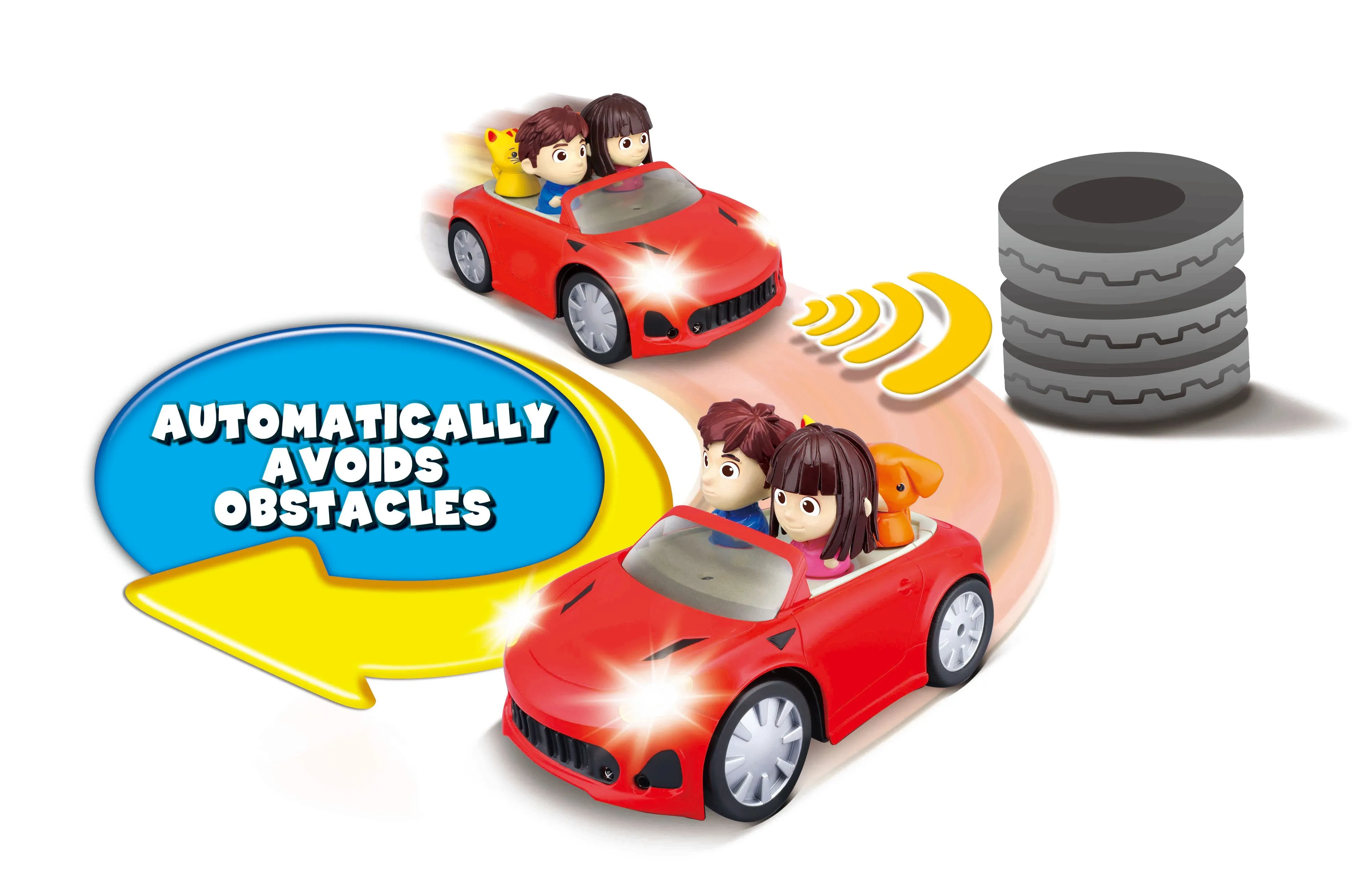 BB Junior 16-95002 - Ferngesteuertes Auto - Drive 'N Sort RC (rot, 21cm)