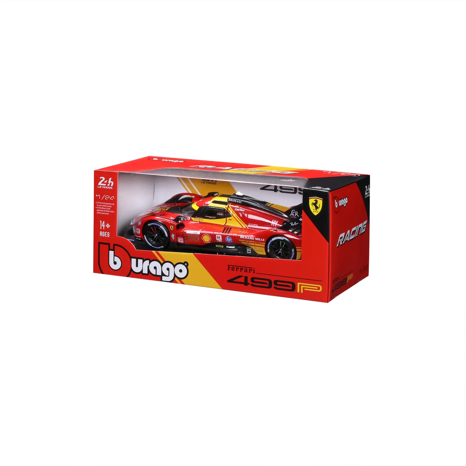 Bburago 18-36322P2 - Modellauto - Ferrari 499P LMH #50 '24 (Maßstab 1:43)