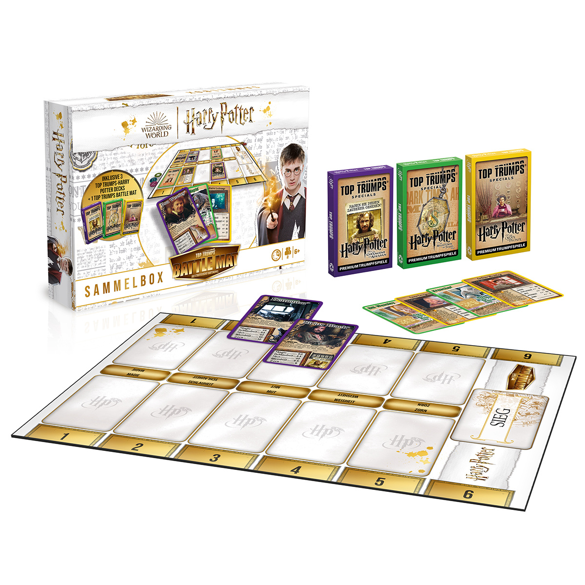 Battle Mat - Harry Potter inkl. drei Top Trumps