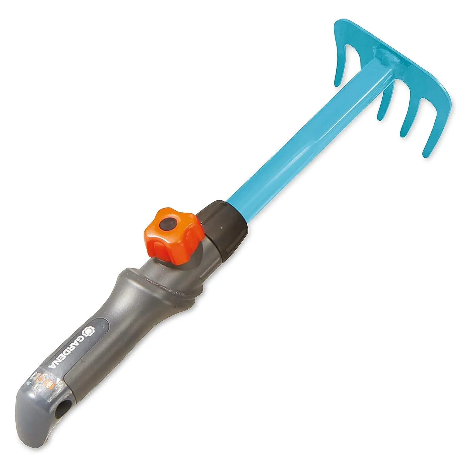 Happy People 16873 - Kinder Gartenwerkzeug - GARDENA Combisystem Rechen Harke (Metall, 27cm)