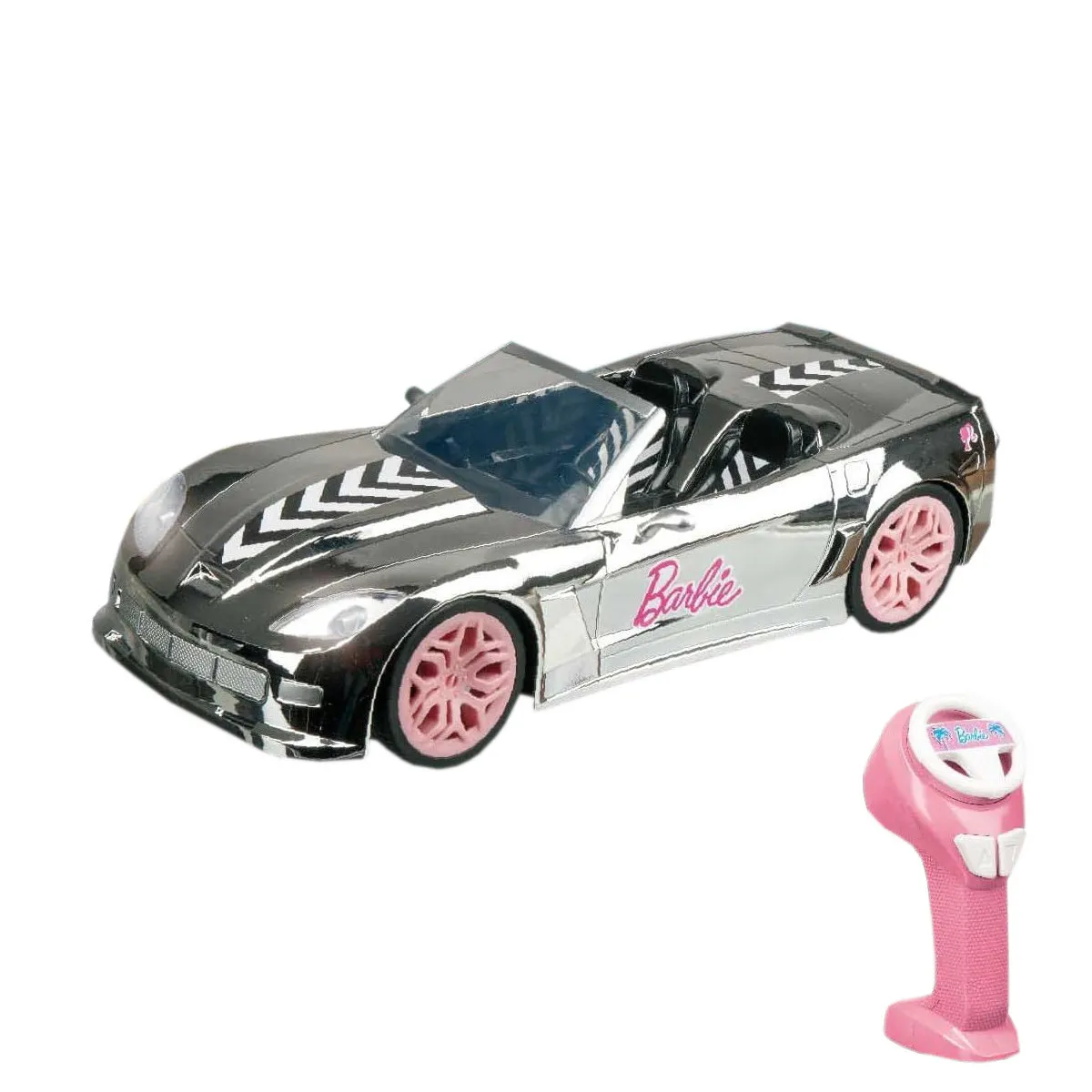 Happy People 63619 - Ferngesteuertes Auto - Barbie Dream Car (silber, 40cm)