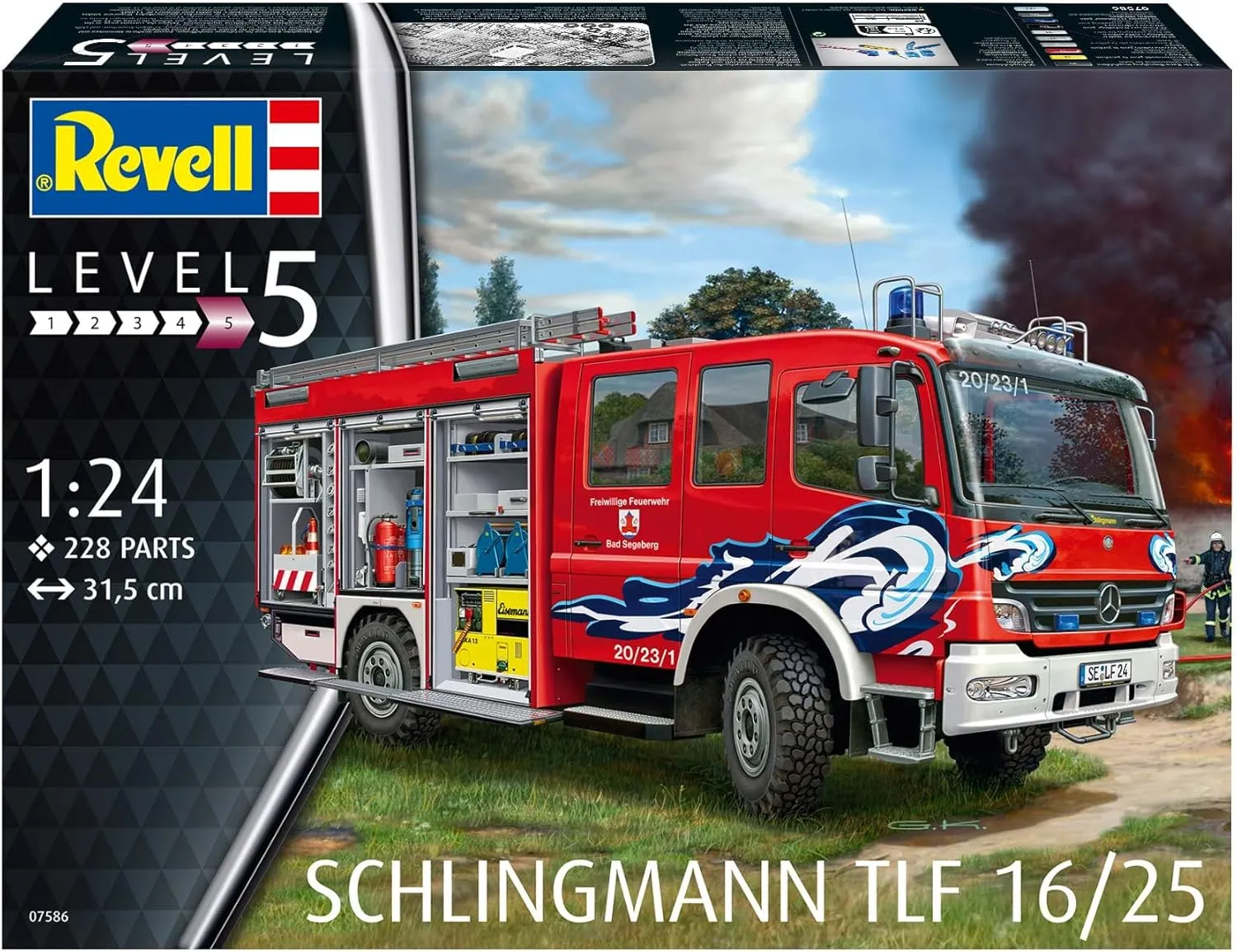 Revell 07586 - Bausatz, 1:24, Schlingmann TLF 16/25 Mercedes Benz