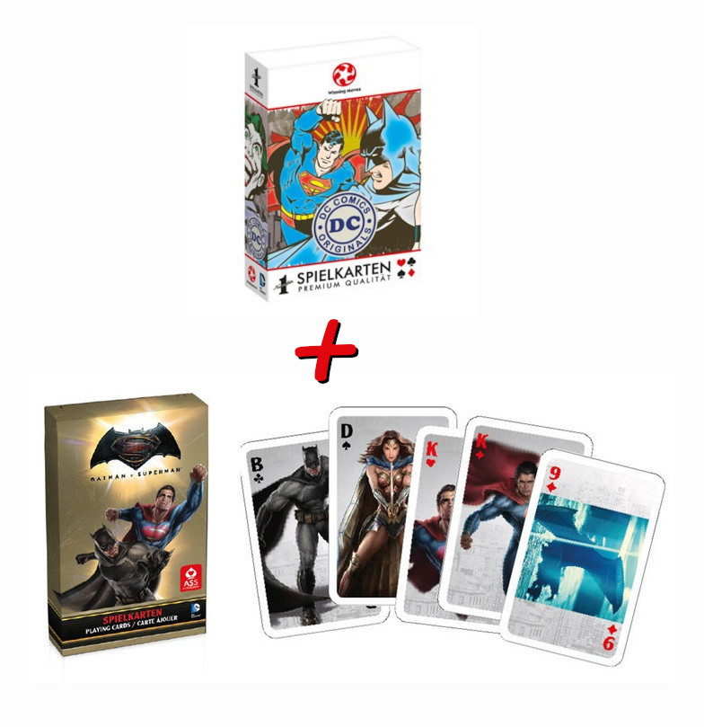 DC Spielkarten 2er Set - (DC Originals + Batman v Superman)