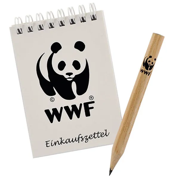 Plüschtier Murmeltier (23cm) mit Block und Stift