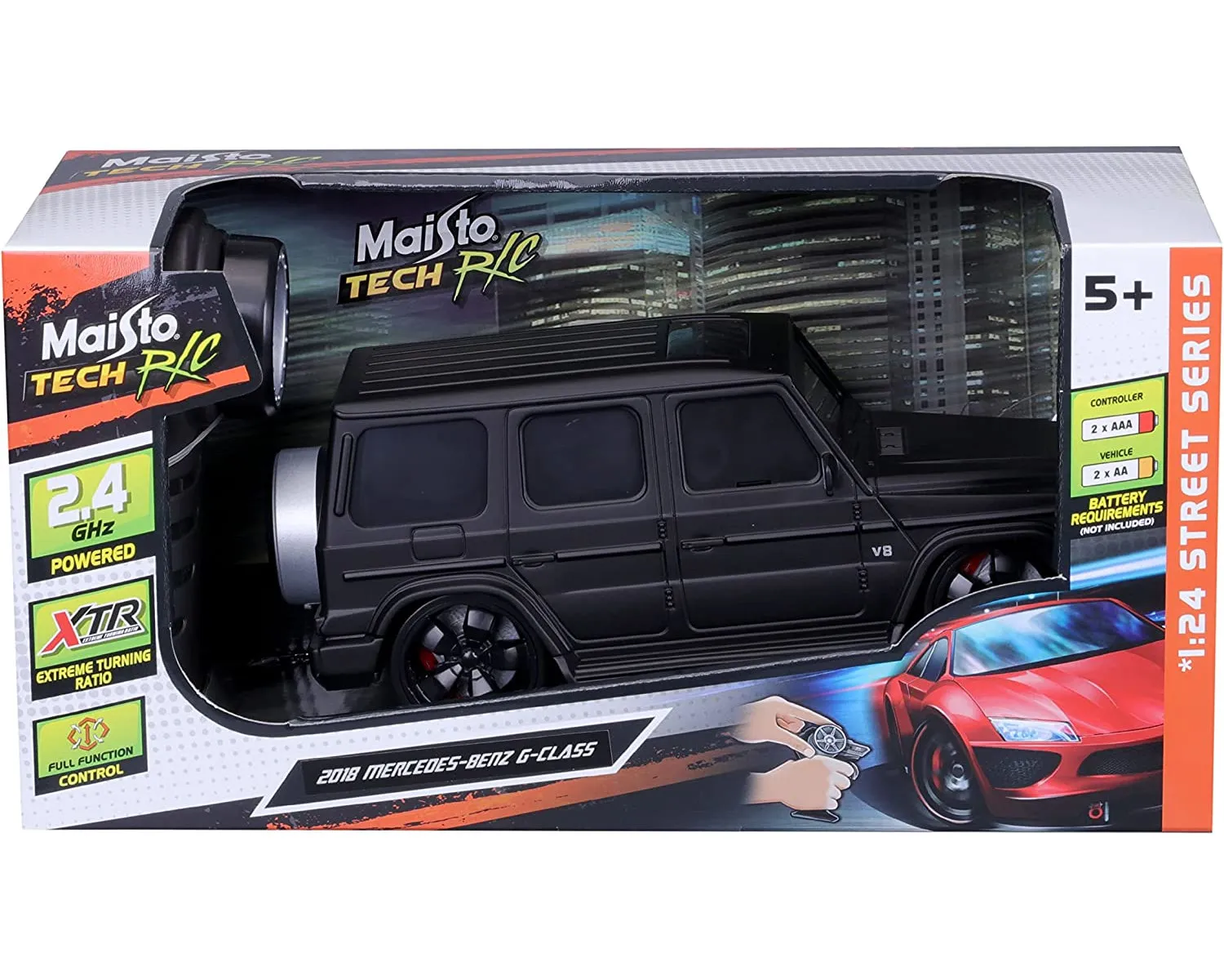 Maisto Tech 81526 - Ferngesteuertes Auto - Mercedes G-Klasse '18 (matt-schwarz, Maßstab 1:24)