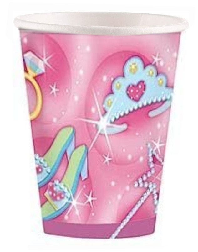 Amscan Pappbecher - Prinzessin Motiv 1 (8er Pack, 266ml)
