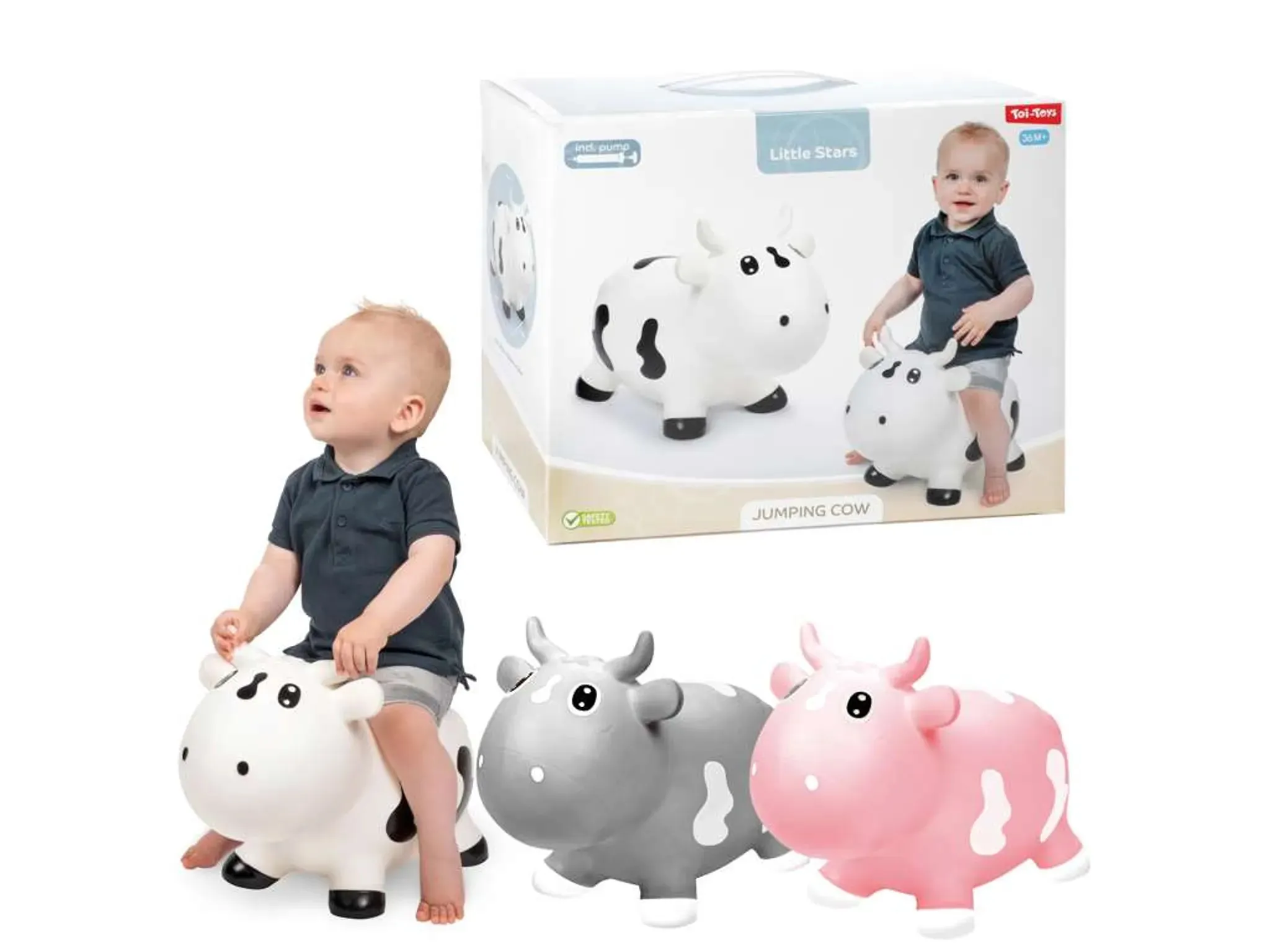 Toi-Toys 67520Z - LITTLE STARS Hüpftier Kuh