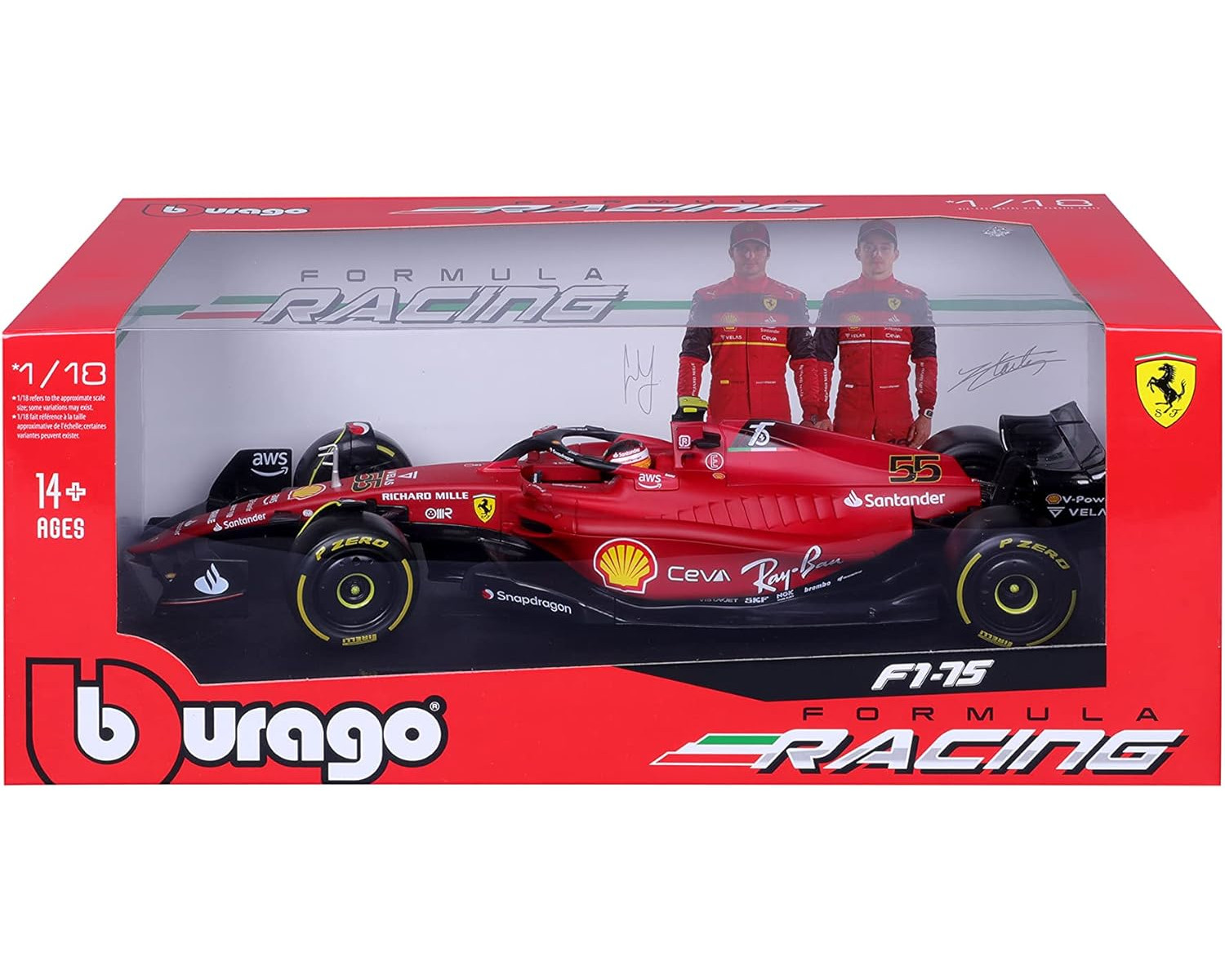Bburago 18-16812S - Modellauto - F1 Ferrari SF-23, 2023 Sainz (Maßstab 1:18) Bburago 18-16812S - Modellauto - F1 Ferrari SF-23, 2023 Sainz (Maßstab 1:18)
