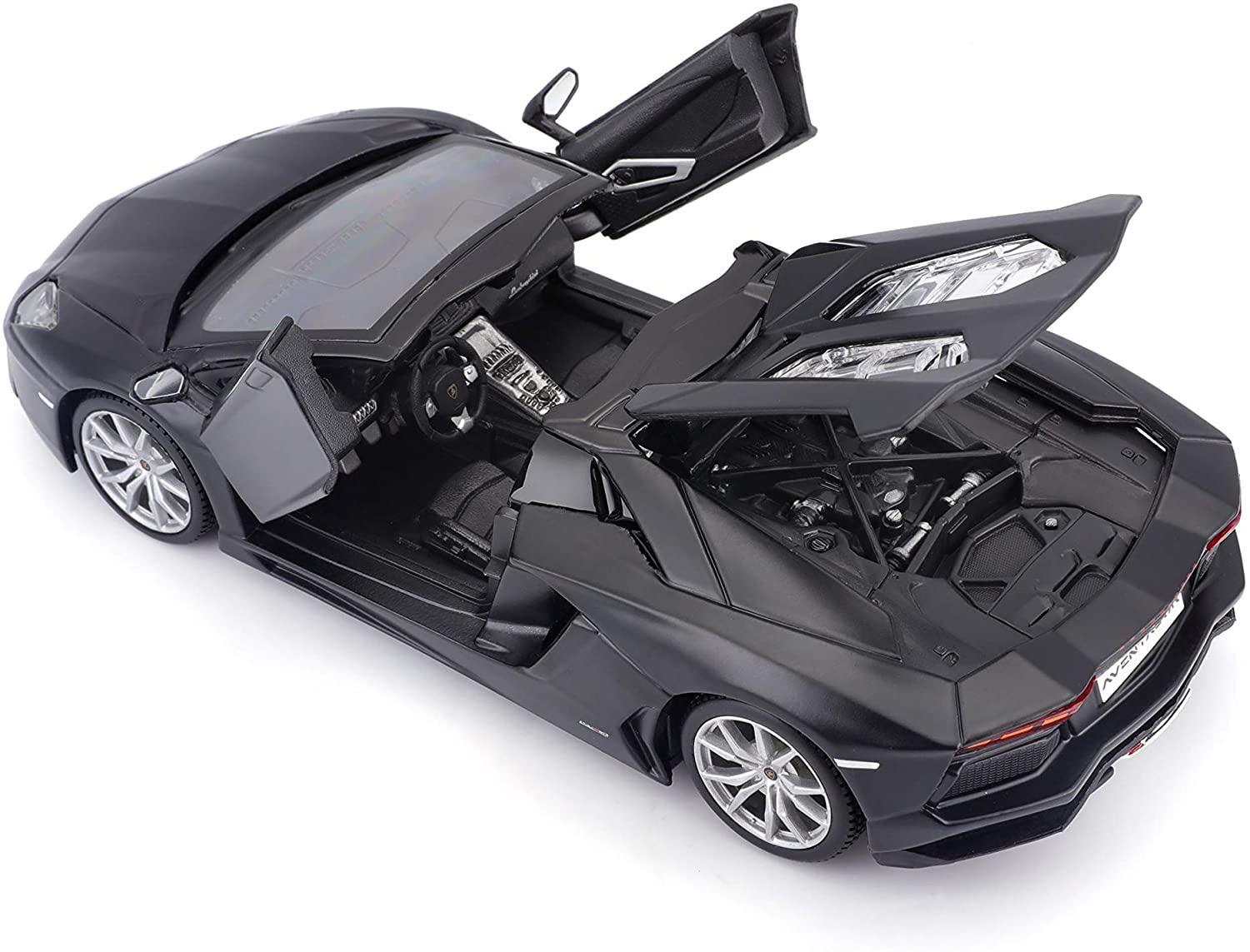Maisto 31504 - Modellauto -  Lamborghini Aventador LP 700-4 Roadster (mattschwarz, Maßstab 1:24) 