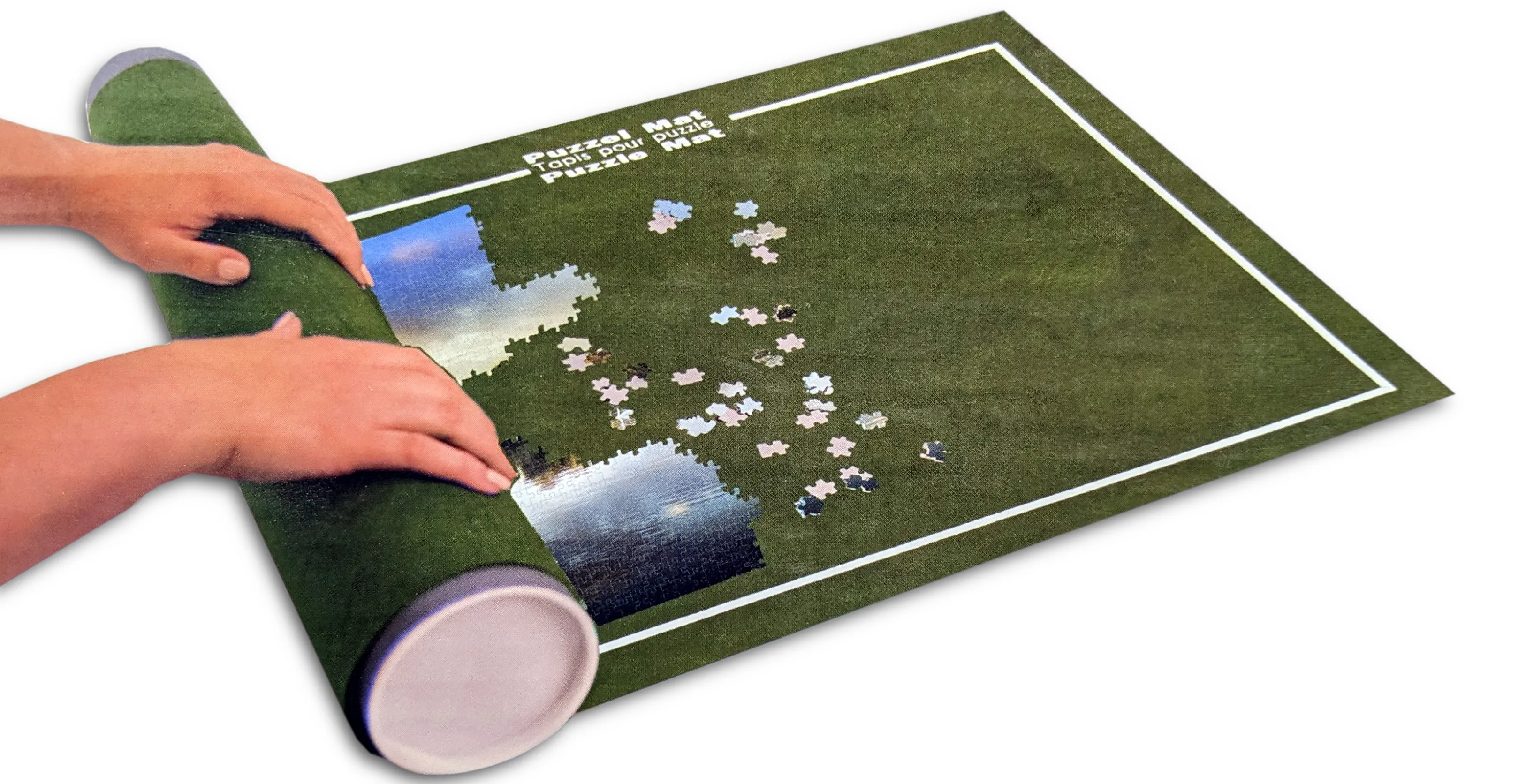 Puzzle inkl. Matte - Sunset on Swan Lake (1000 Teile)