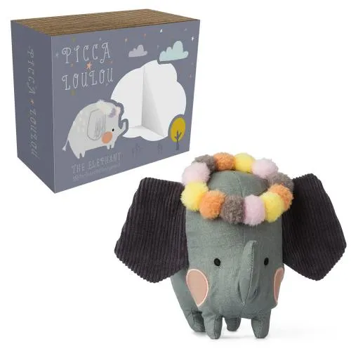 Picca Loulou Stofftier "Elefant" (18cm) in Geschenkbox