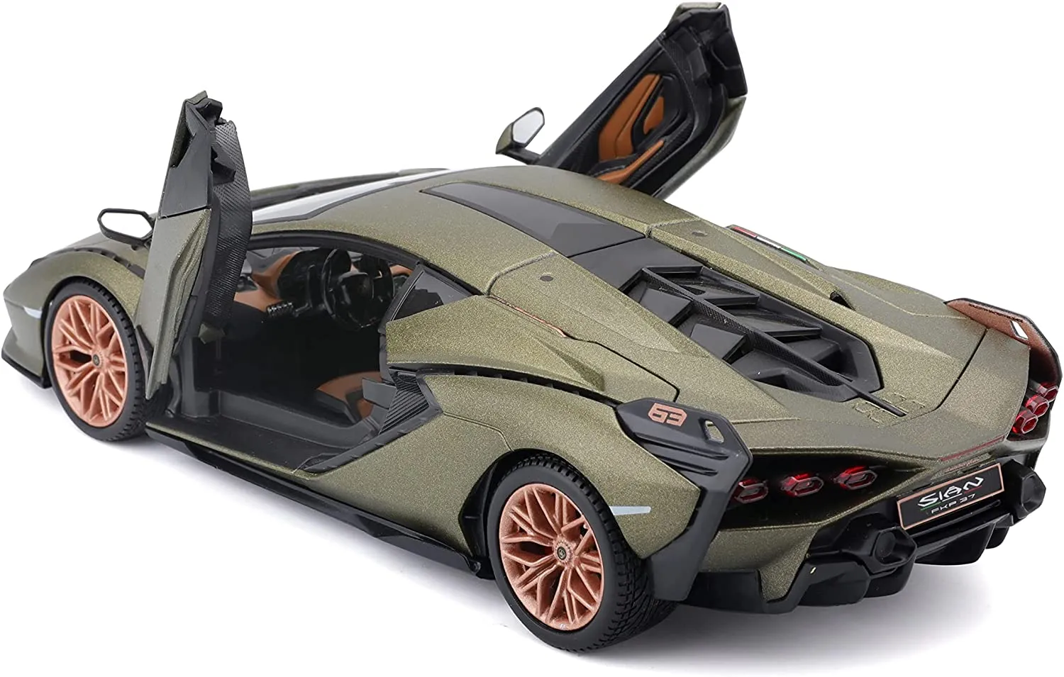 Bburago 18-21099 - Modellauto - Lamborghini Sian FKP 37 (grün, Maßstab 1:24)