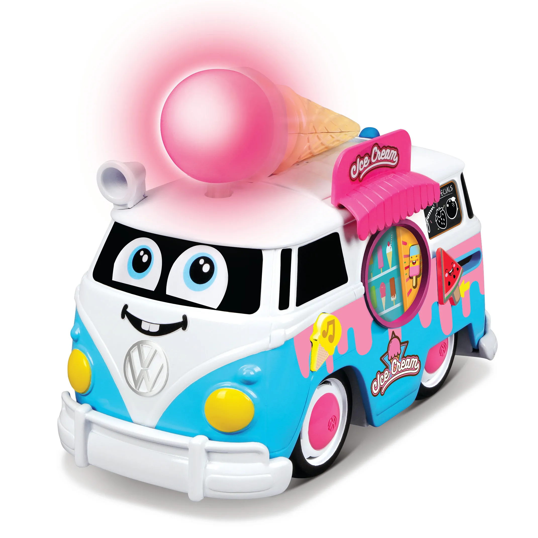 BB Junior - Spielzeugauto - Volkswagen Magic Ice Cream Bus (blau, 20cm)