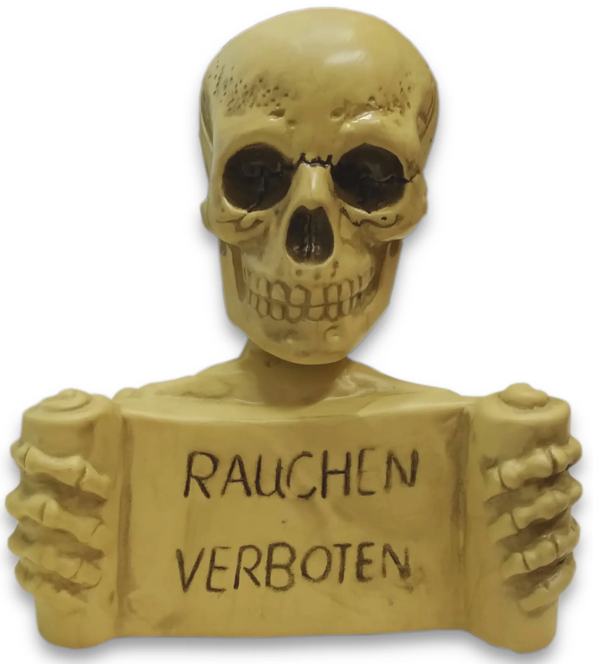 Keramik-Totenkopf "Rauchen Verboten"