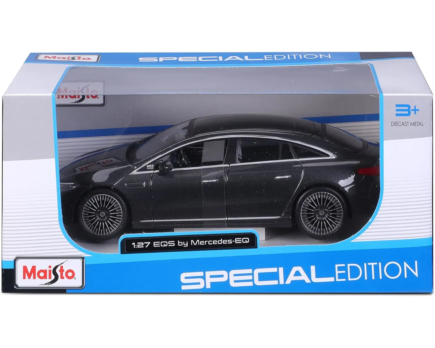 Maisto 32902GR - Modellauto - Mercedes EQS (grau, Maßstab 1:27)