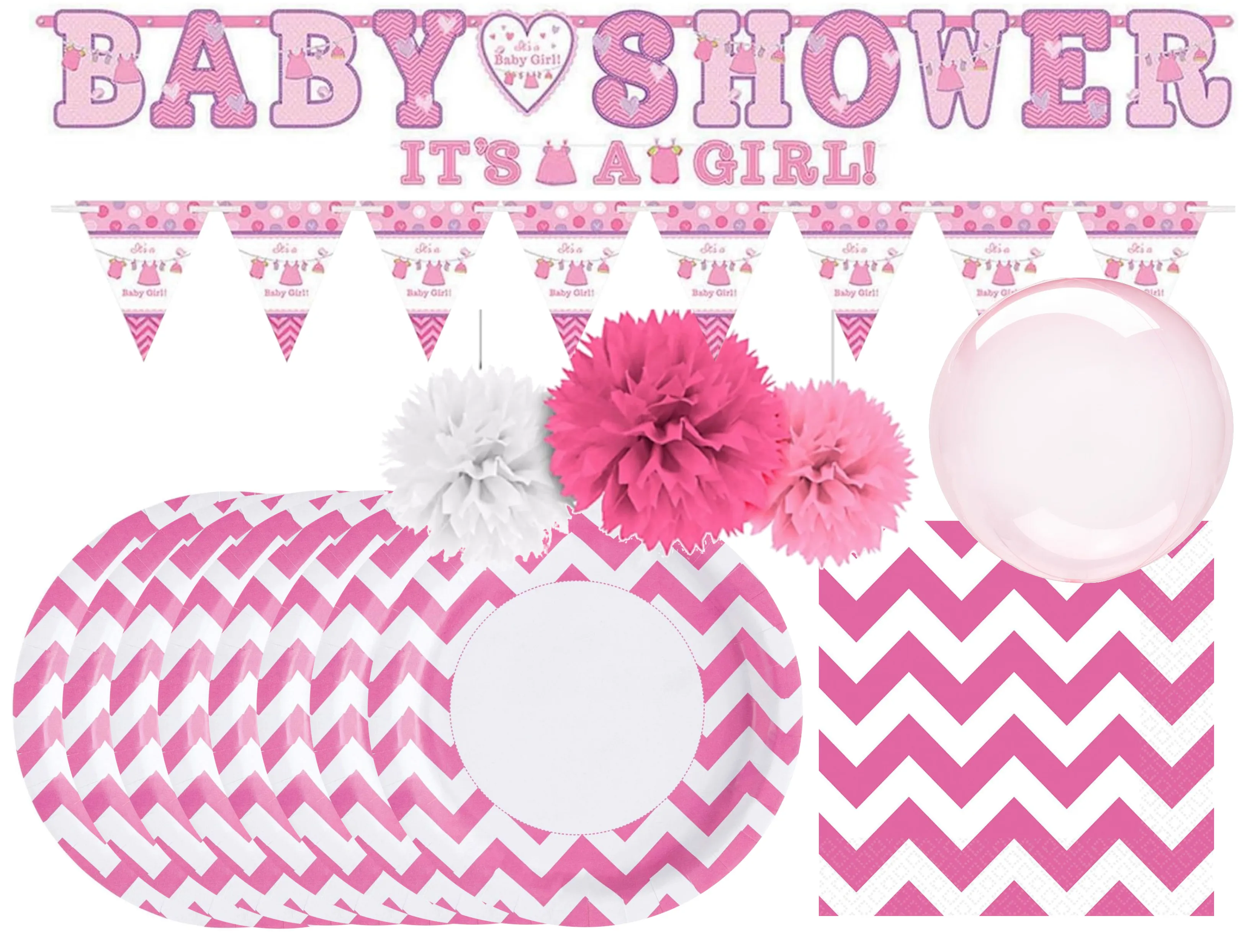 Babyparty-Set - It's a Girl (35-teilig)