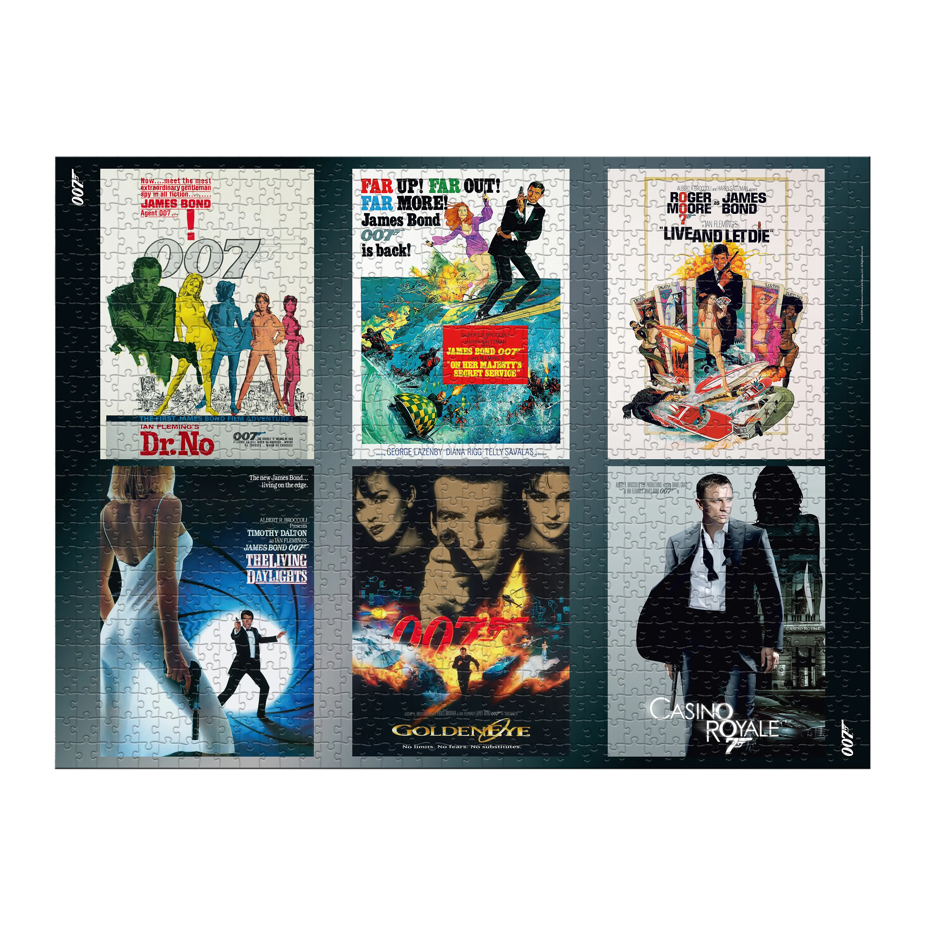 James Bond Puzzle - 1000 Teile - All Debut Posters - all 6 Bonds