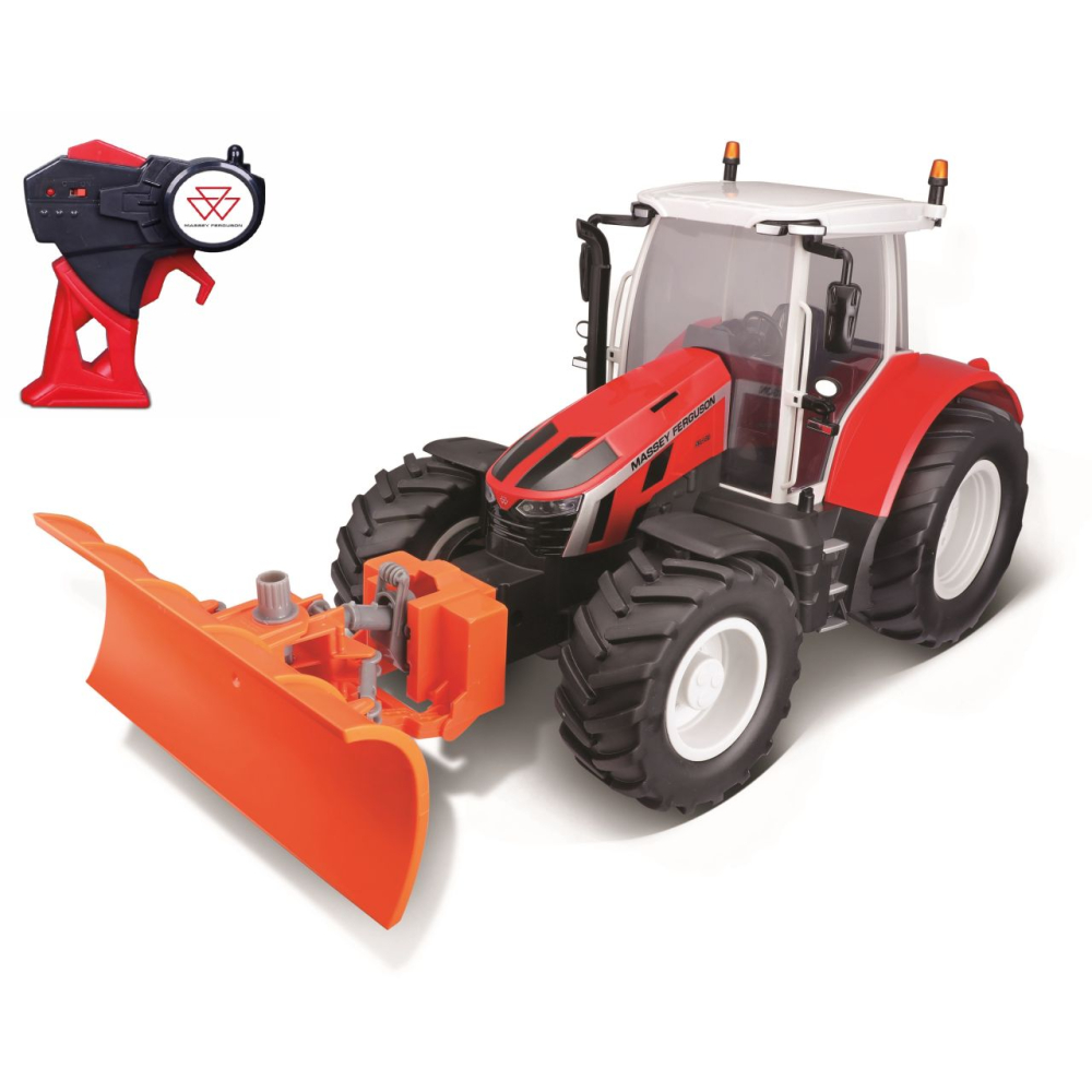 Maisto Tech 82724 - Ferngesteuerter Traktor - Massey Ferguson 5S.145 mit Schneeschieber 