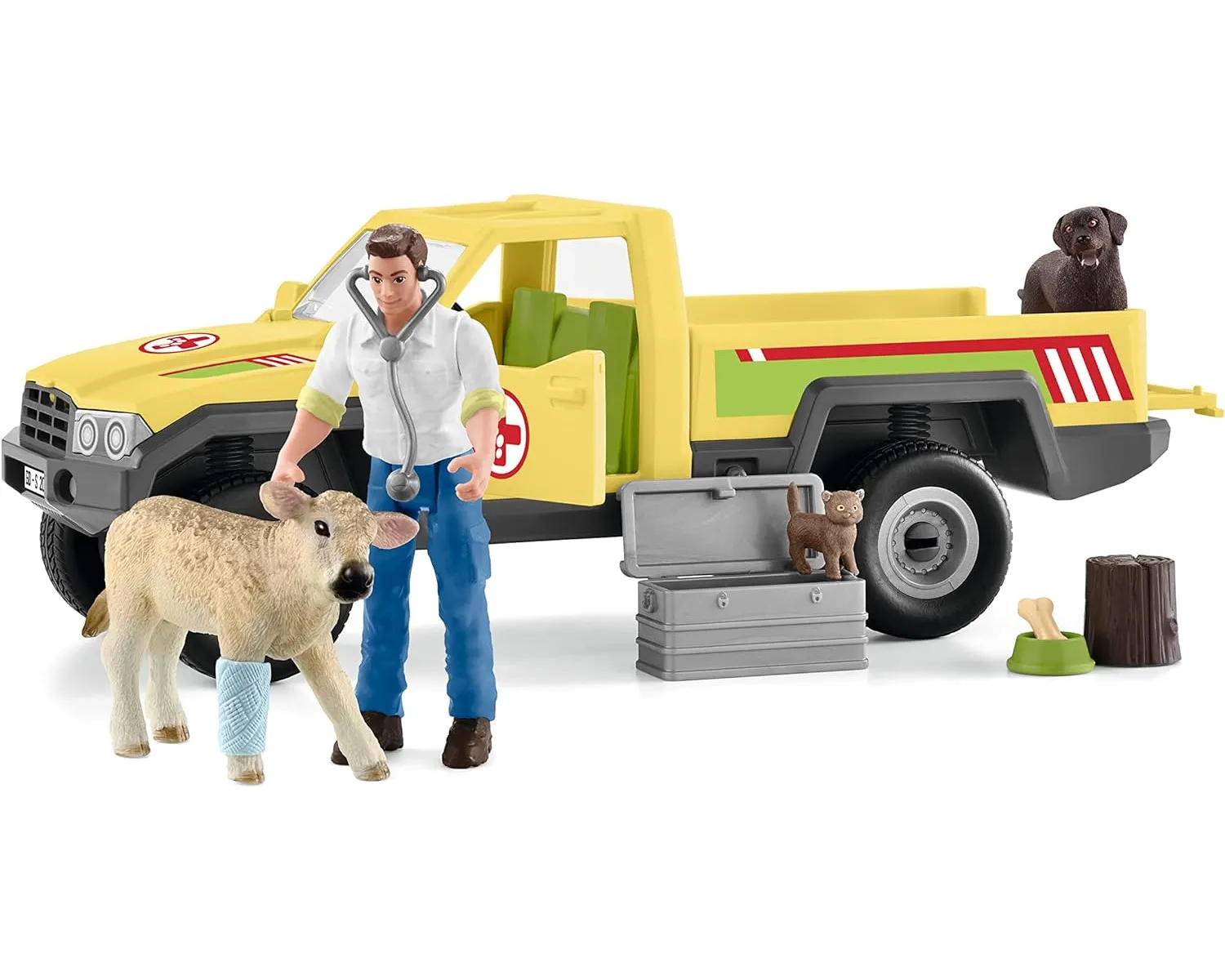 Schleich Farm World Set - Tierarztbesuch auf dem Bauernhof + Picknick mit kleinen Haustieren