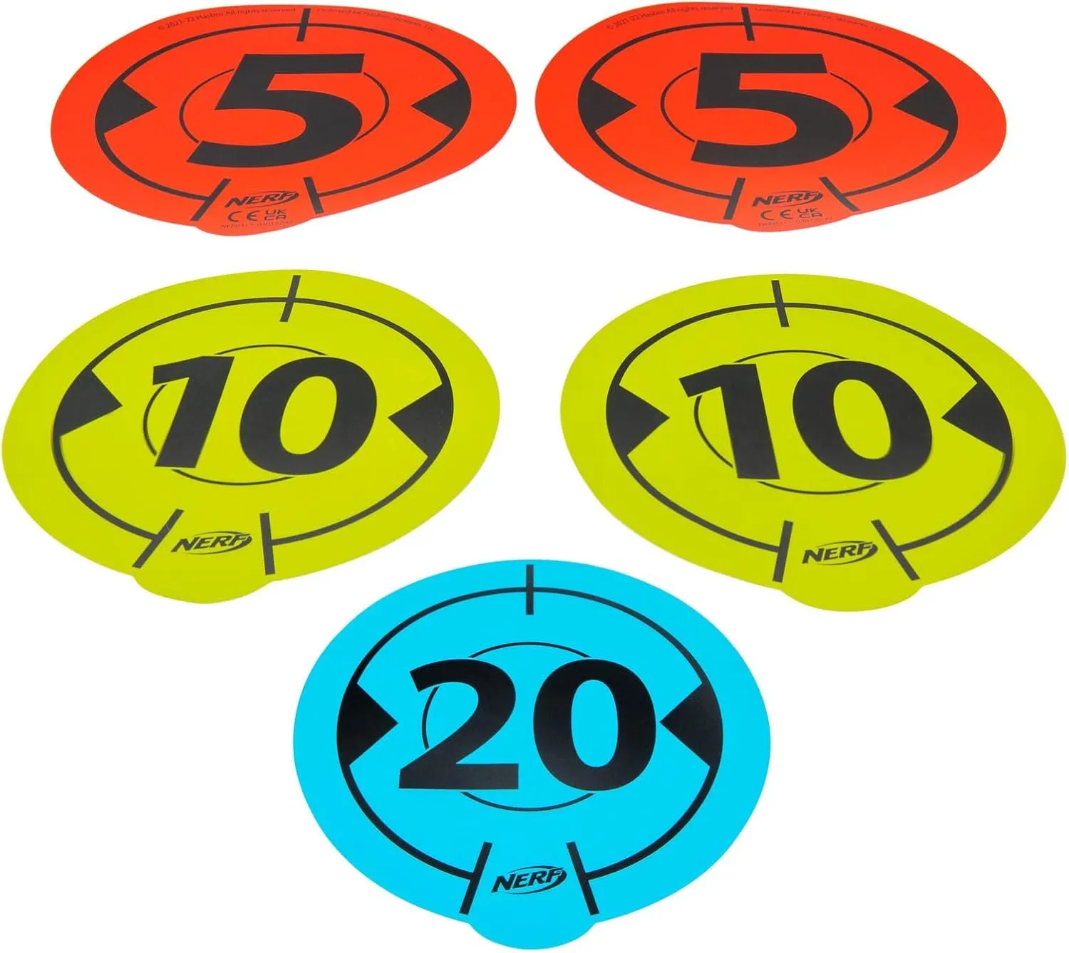 Jazwares - Nerf Zielscheiben - Wall-to-Wall Targets (5er Pack)