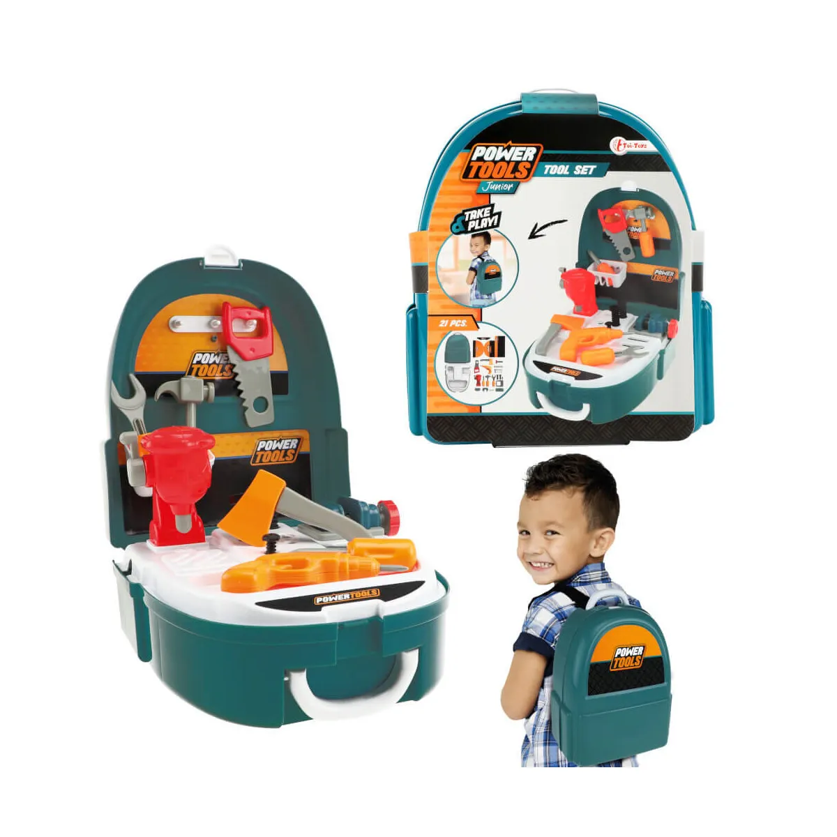 Toi-Toys POWER TOOLS Werkzeugset Rucksack