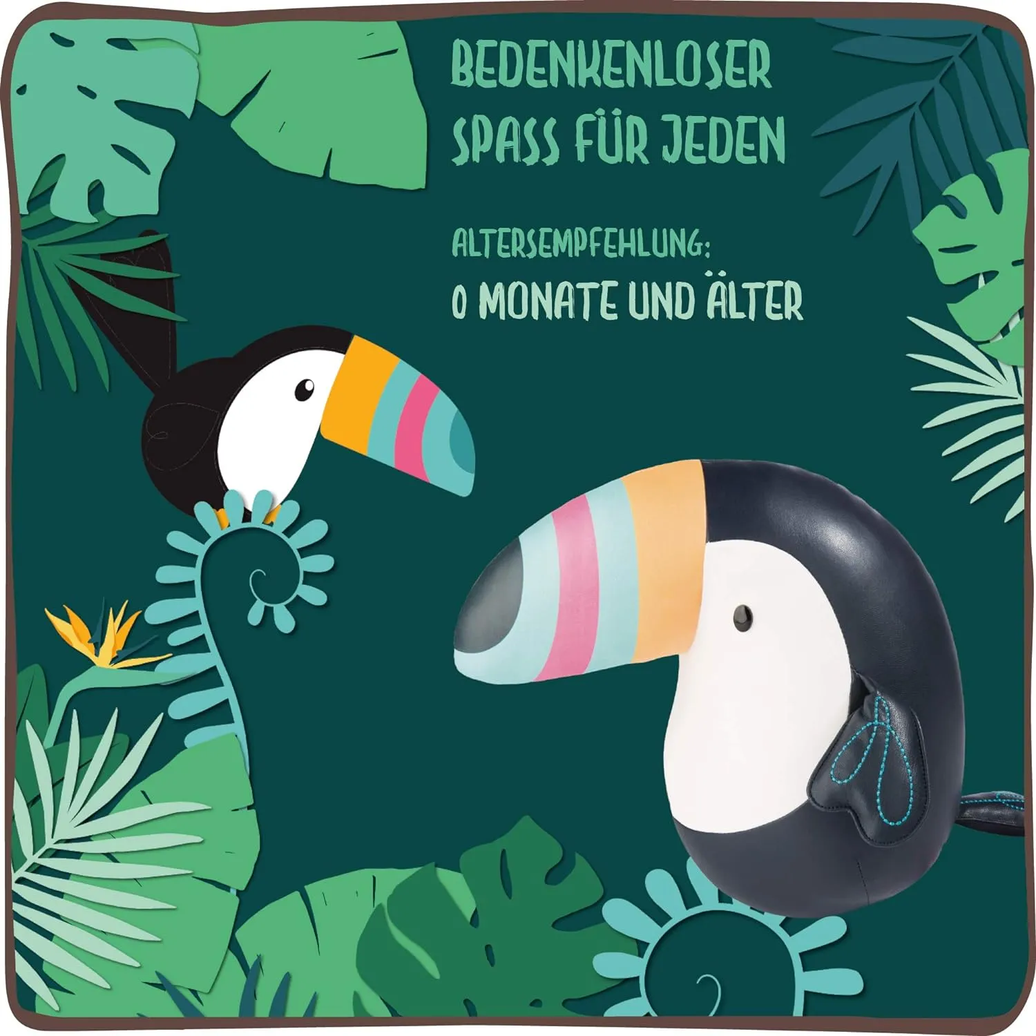 NICI 45167 - Kuscheltier - Tukan (25cm, Kunstleder)