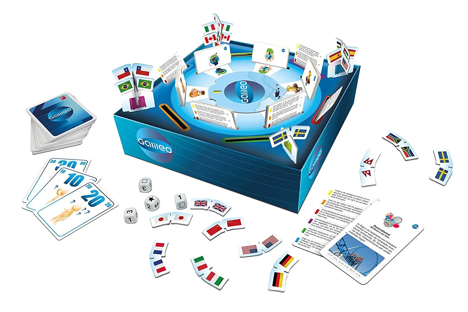 Clementoni - Mit Galileo um die Welt - Brettspiel