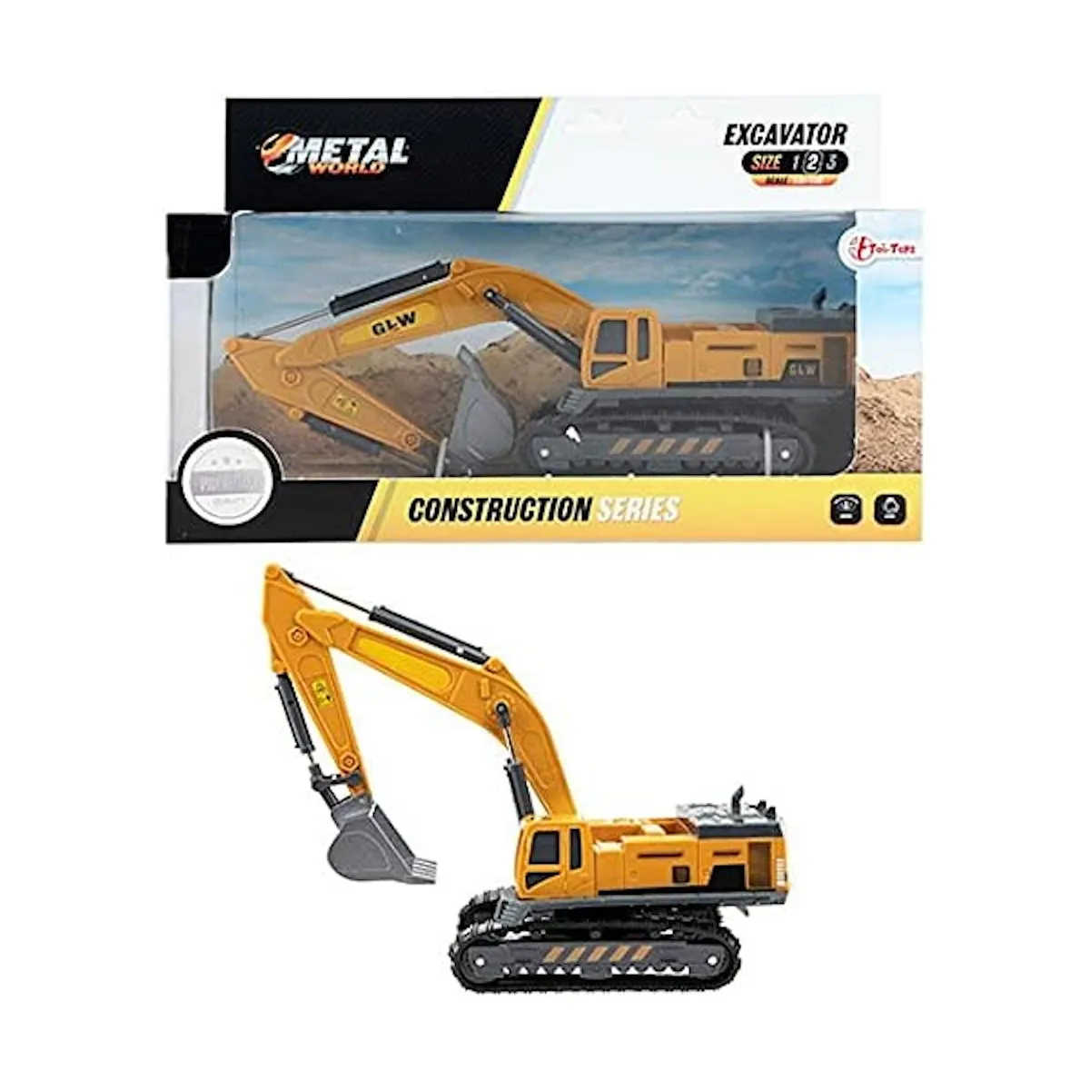 Toi-Toys - Metal World Spielzeugfahrzeug - Raupenbagger (Maßstab 1:55)