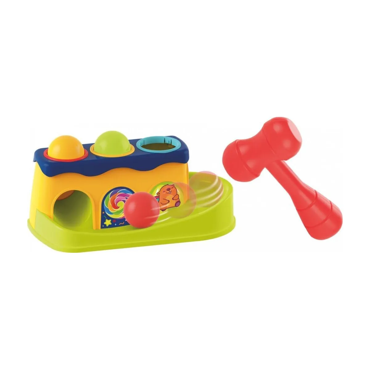 Toi-Toys - LITTLE STARS Hammerbank mit 3 Rasselkugeln