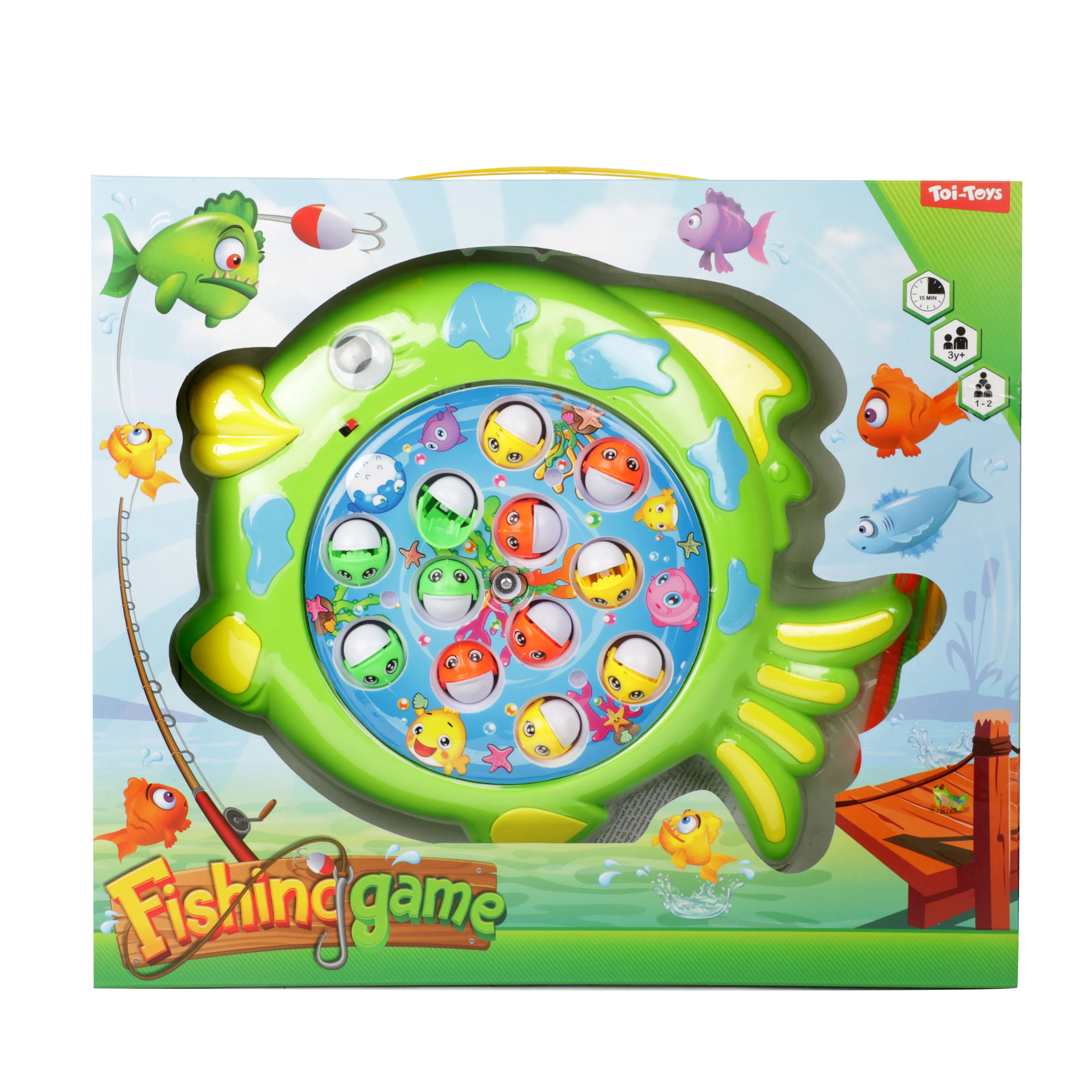 Toi-Toys 52245B - Angelspiel Drehscheibe - Fange den Fisch (mit Ton)