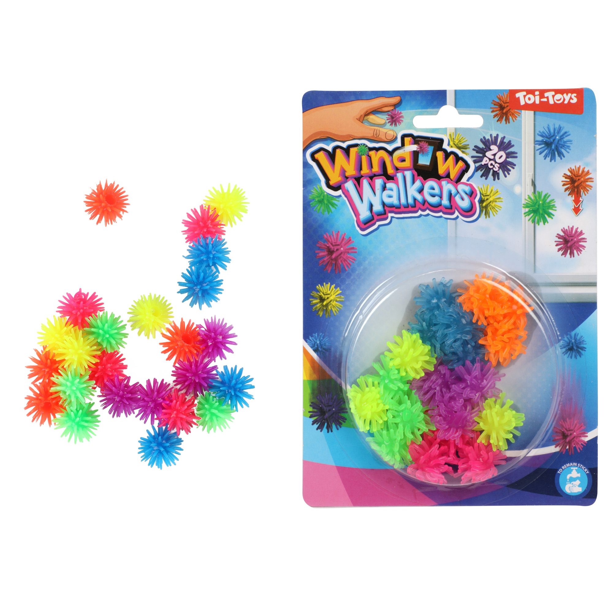 Toi-Toys - Fenster Kriecher - Mini Pufferbälle (20 Stück, 2cm)