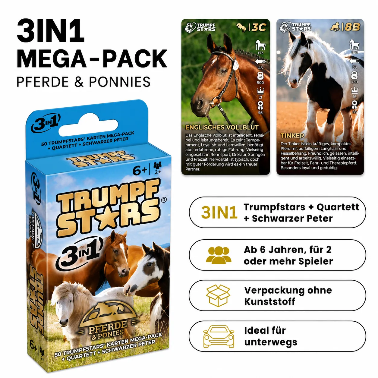 Trumpfstars - Pferde und Ponys (3 in 1)