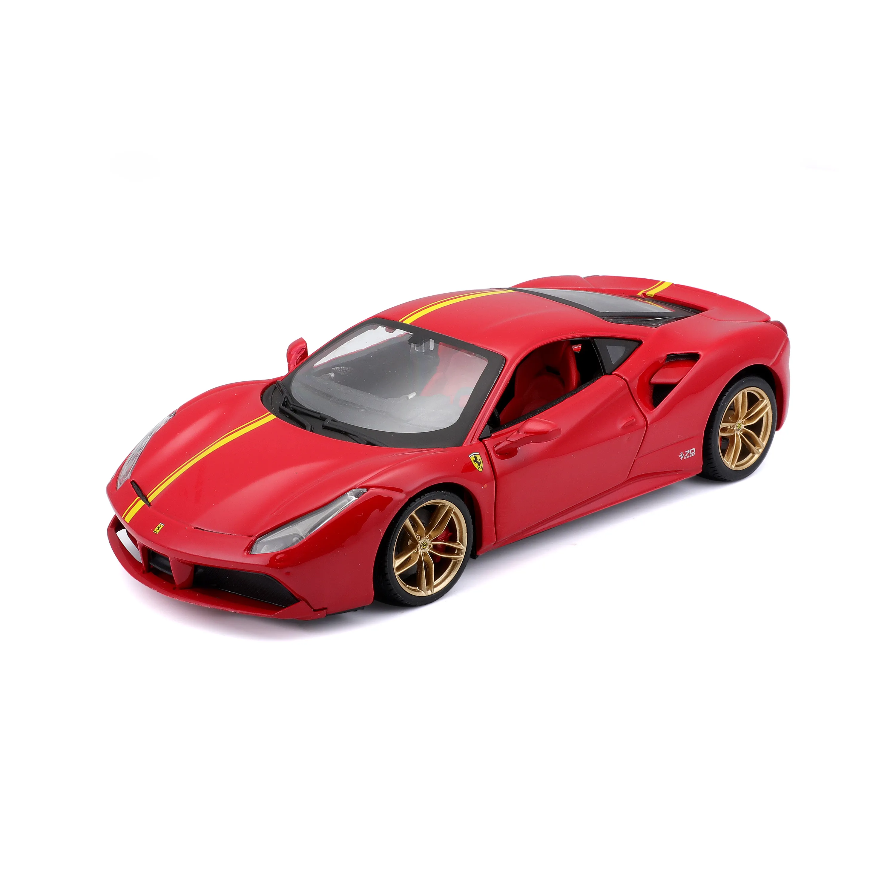 Bburago 18-26563 - Modellauto - Ferrari F488 GTB (rot, Maßstab 1:24)