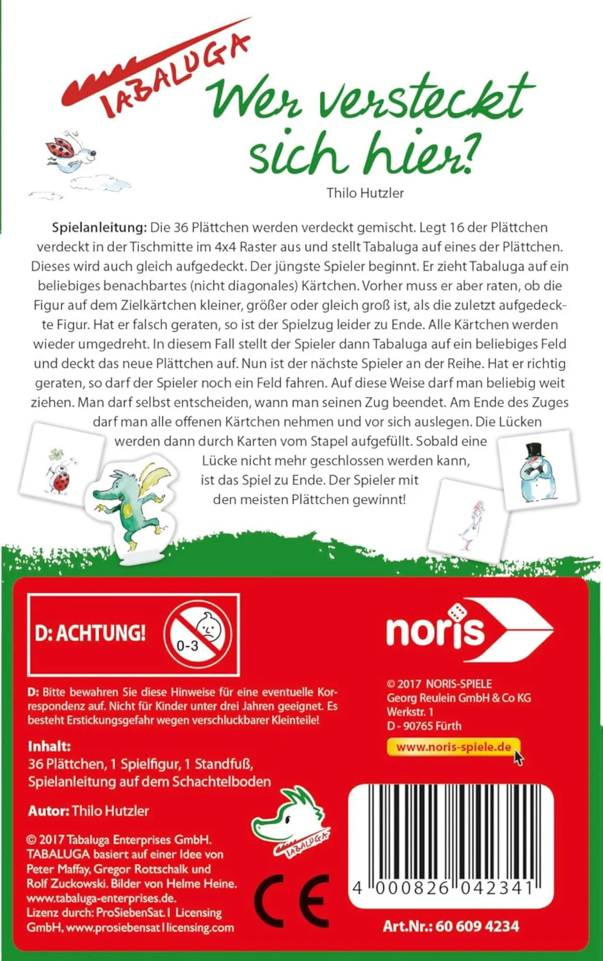 Tabaluga - Wer versteck sich hier? Memo Spiel