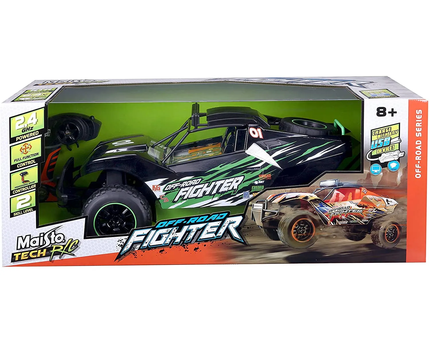 Maisto Tech 581324 - Ferngesteuertes Auto - Off Road Fighter (schwarz, 71cm)