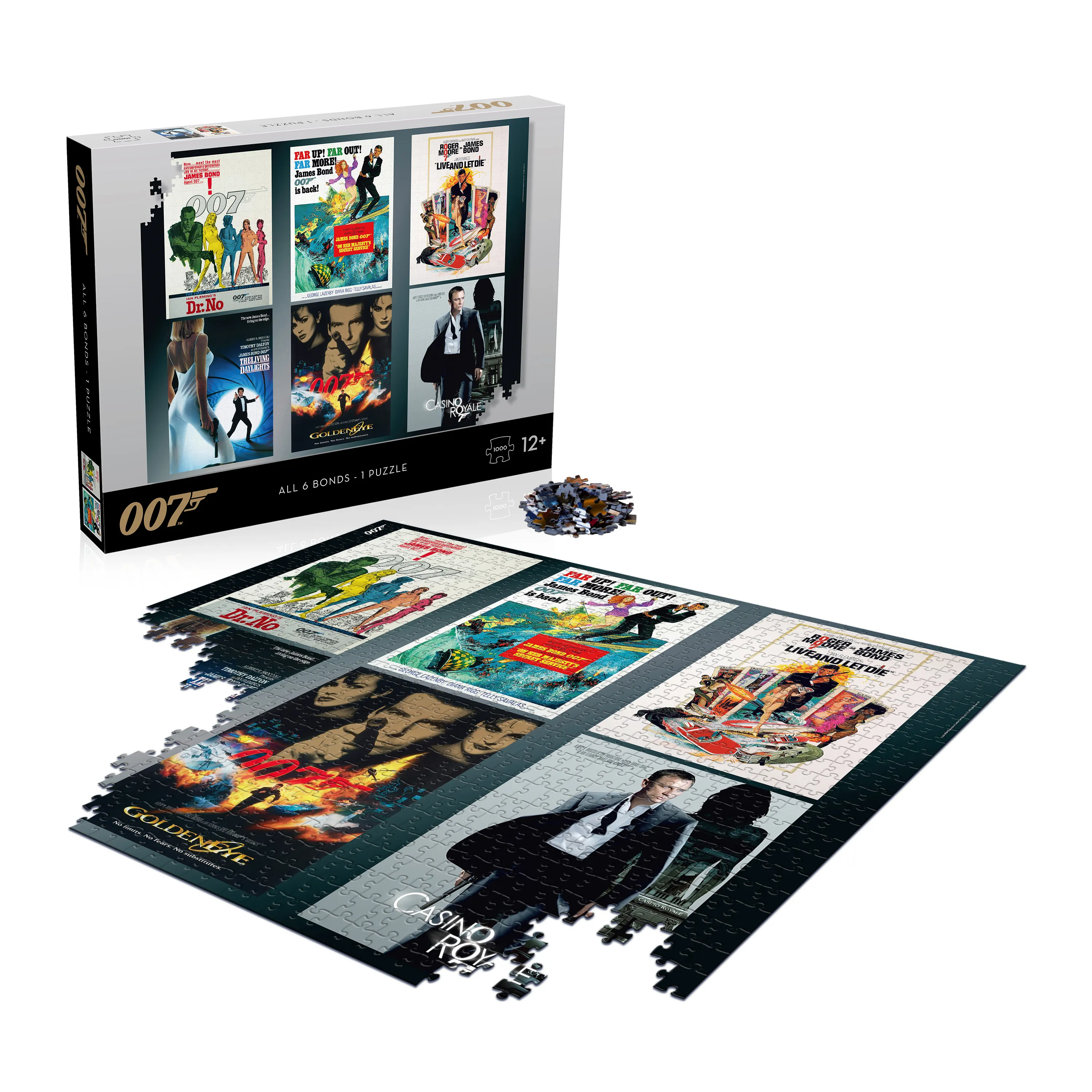James Bond Puzzle - 1000 Teile - All Debut Posters - all 6 Bonds