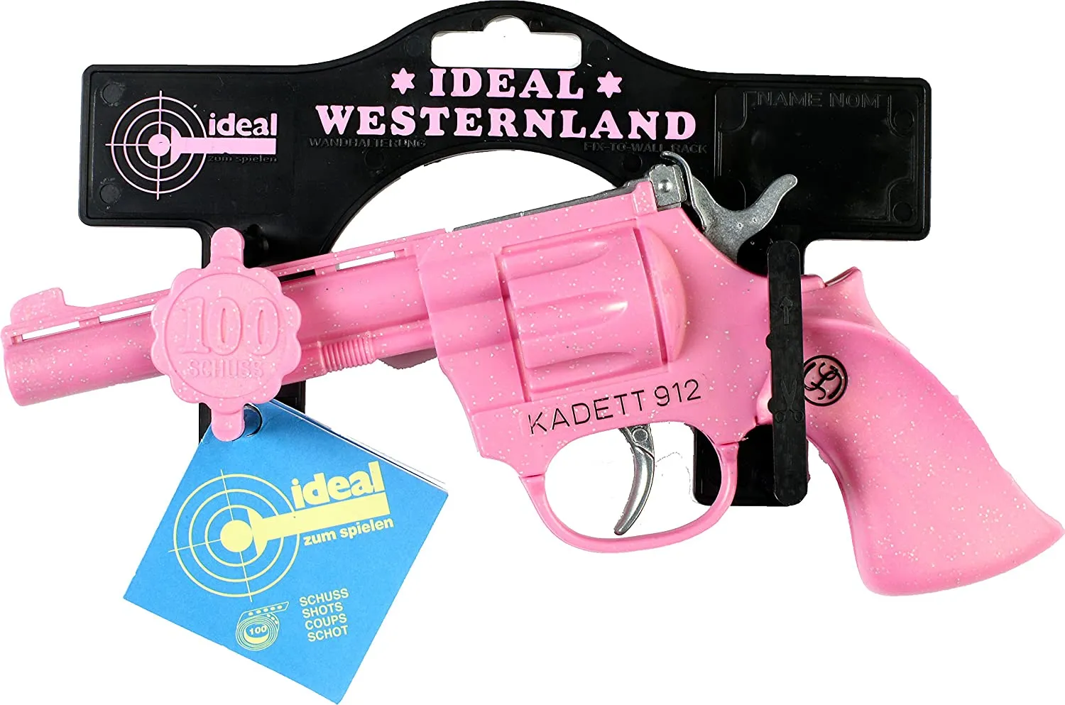 Schrödel 402 9120 - Spielzeugpistole - Kadett 912 Pink, 100 Schuss, Tester