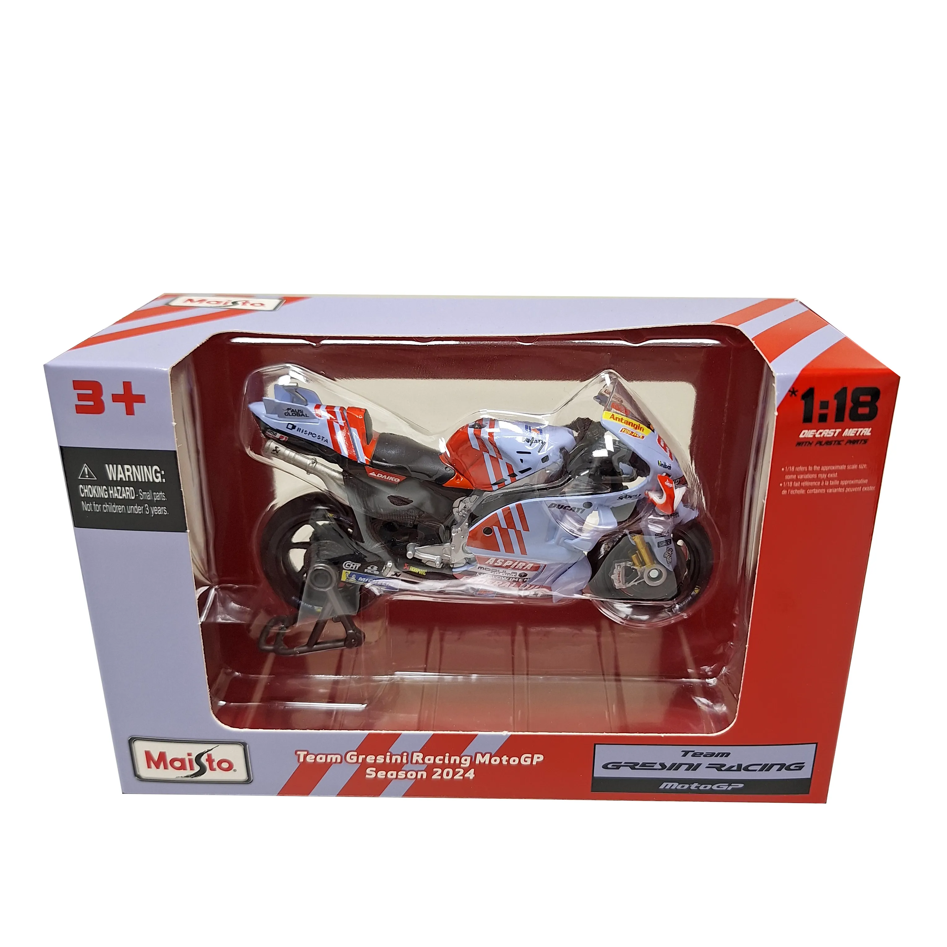 Maisto 536399-93 - Modellmotorrad - MotoGP Gresini Racing #93 '24 (Maßstab 1:18)