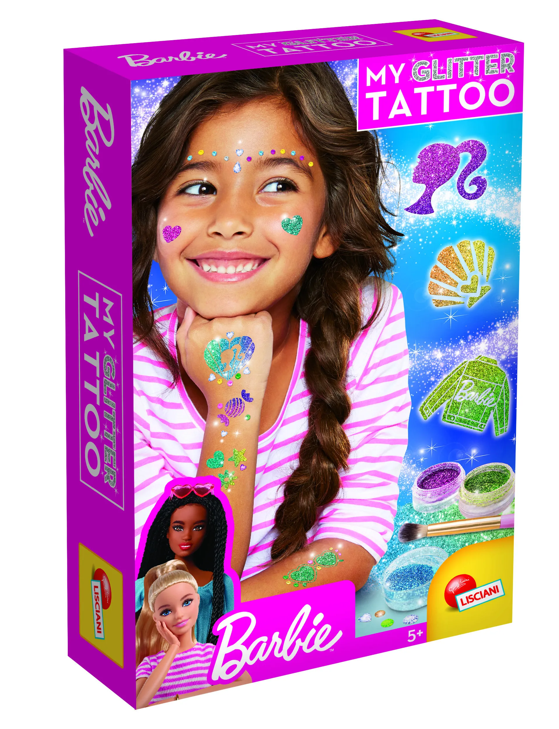 Lisciani 100958 - Barbie Glitzer Tattoos