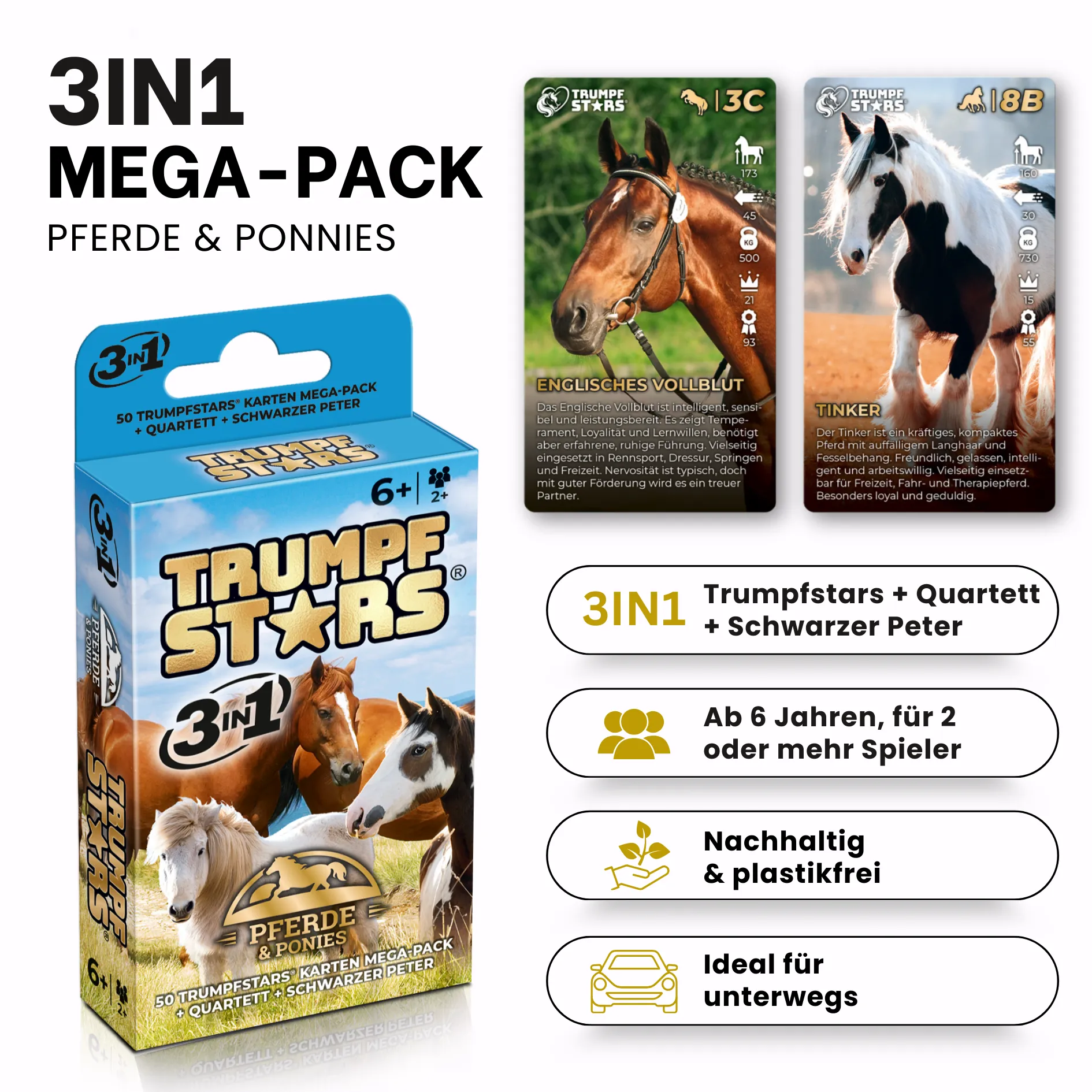 Trumpfstars - Pferde und Ponys (3 in 1)