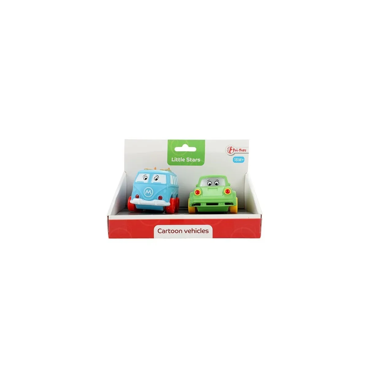 Toi-Toys - LITTLE STARS - 2 weiche PVC-Autos - Cartoon vehicles