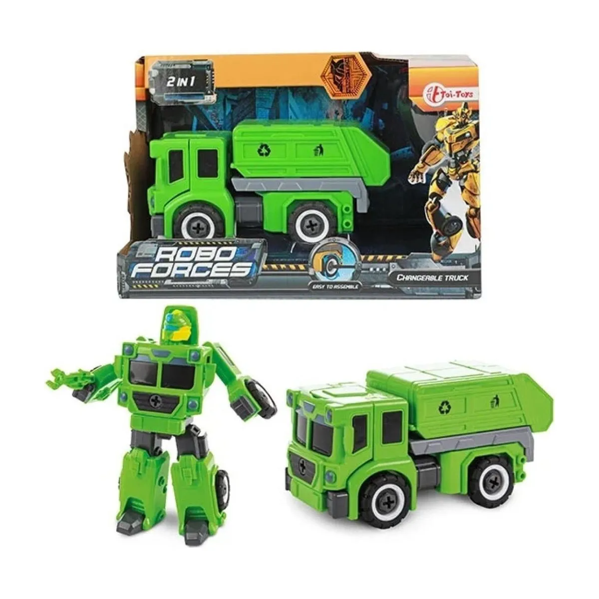Toi-Toys ROBOFORCES Verwandlungs Roboter – Müllwagen
