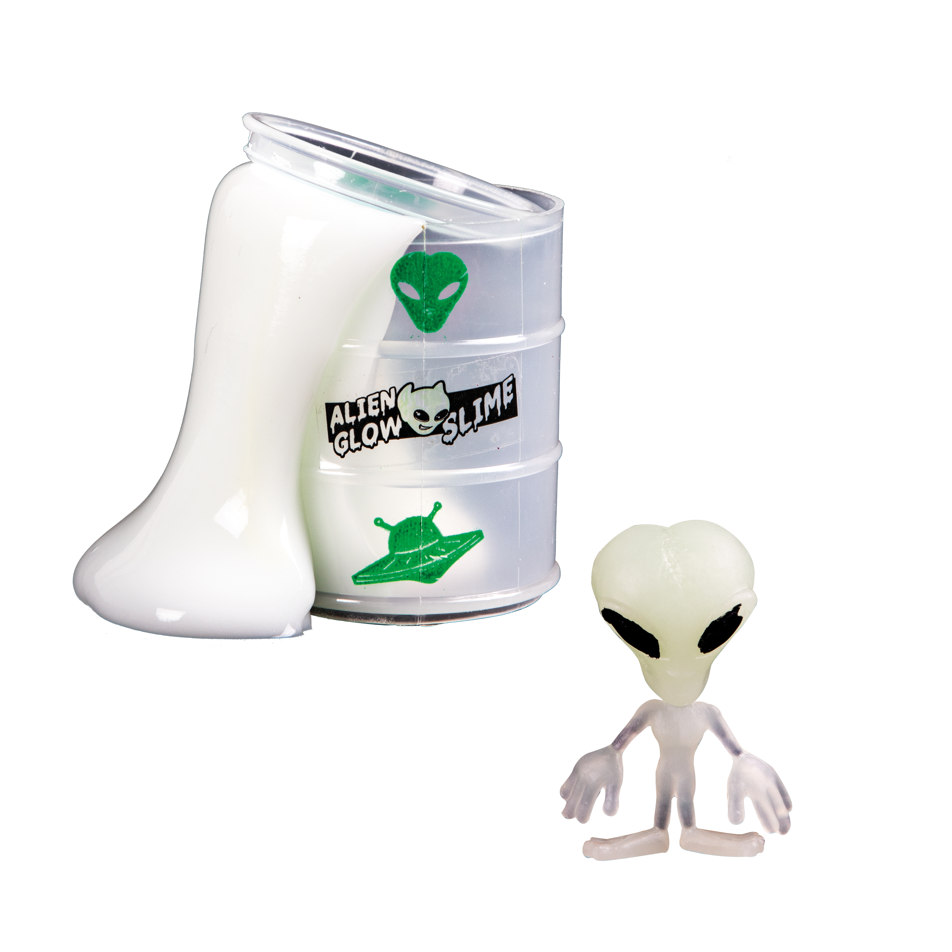 Toi-Toys 35808A - GLOW N FUN Ölfass mit Schleim & Alien