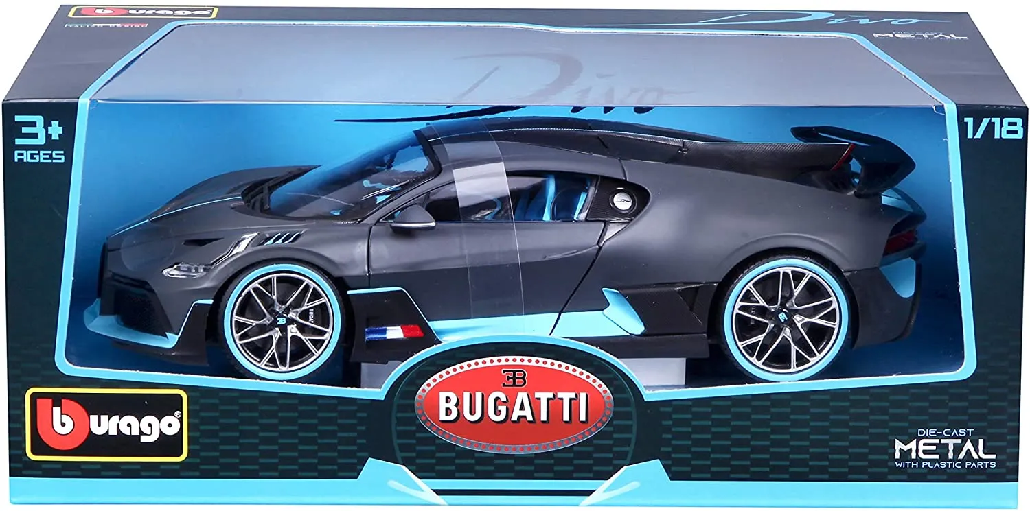 Bburago 18-11045BK - Modellauto - Bugatti DIVO (grau, Maßstab 1:18)