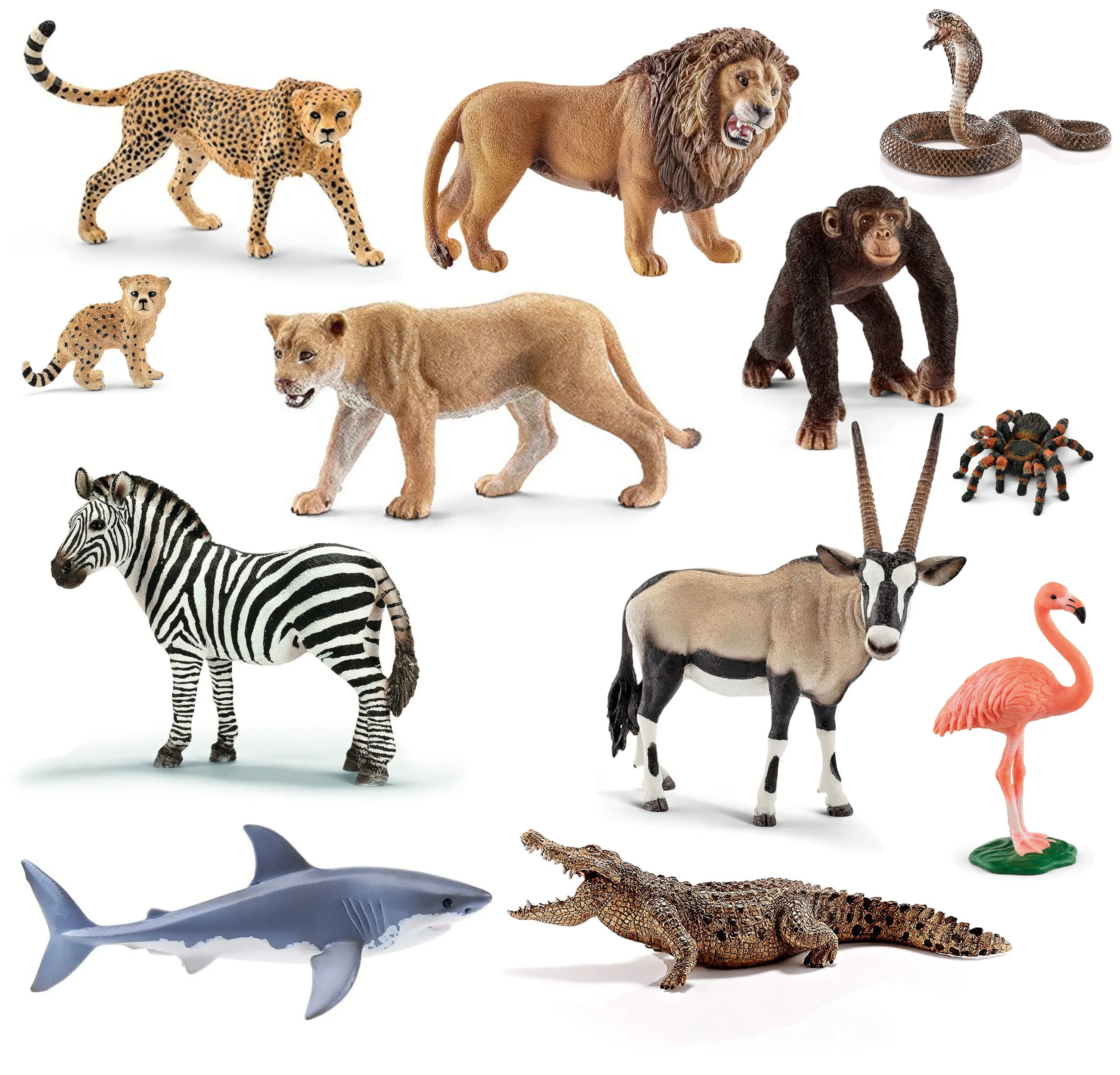 Schleich - Tierfiguren - Afrika-Set mit 12 Tieren