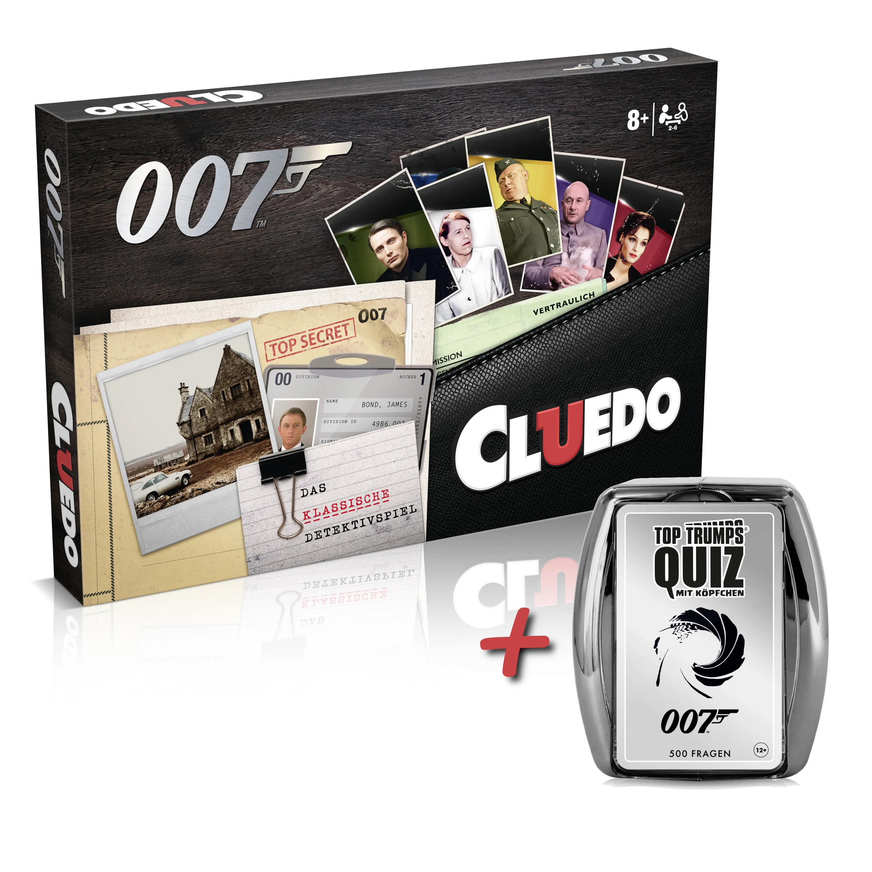 James Bond Cluedo + Top Trumps Quiz Bundle
