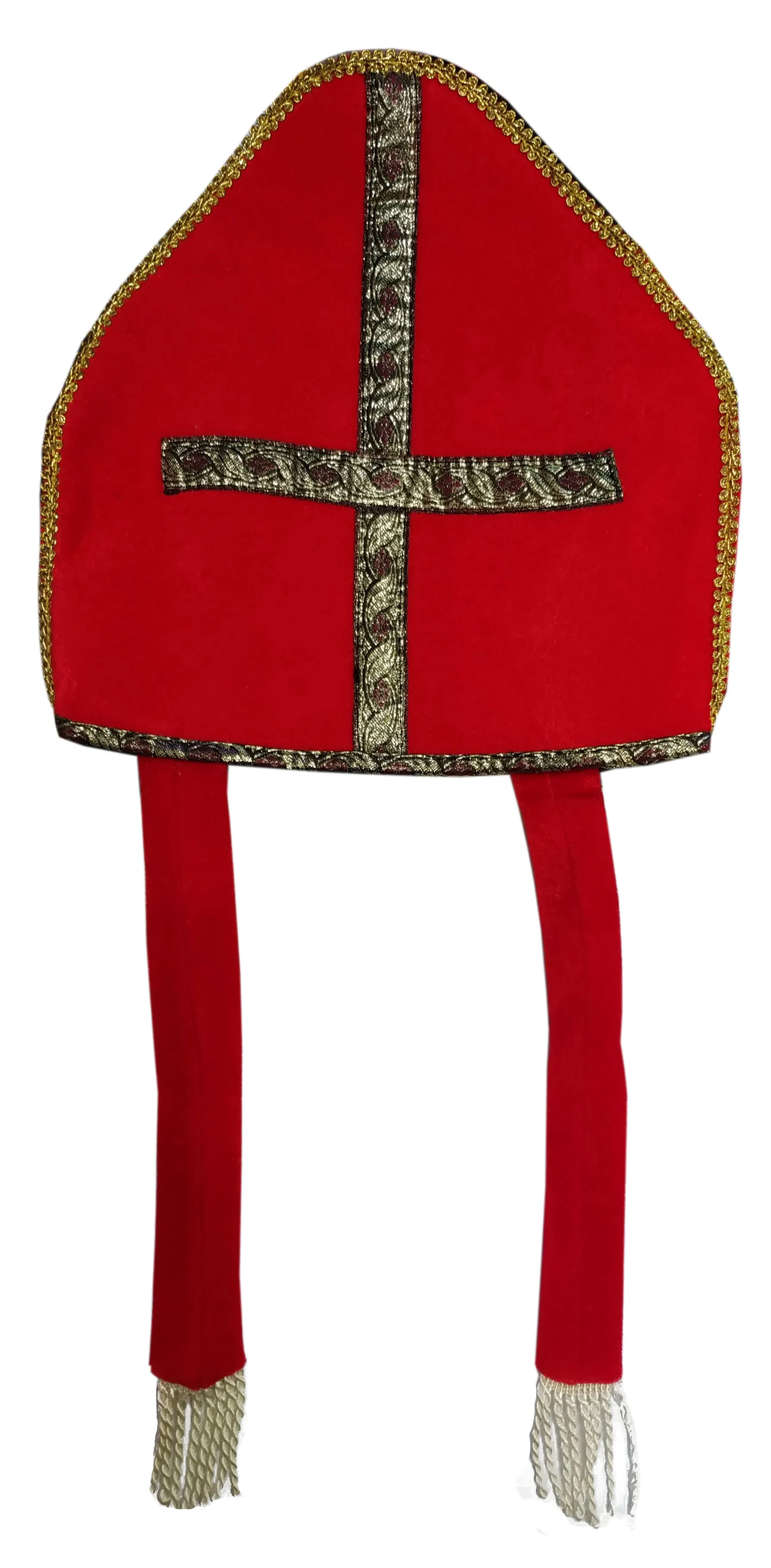 Bischofsmütze (rot/gold)
