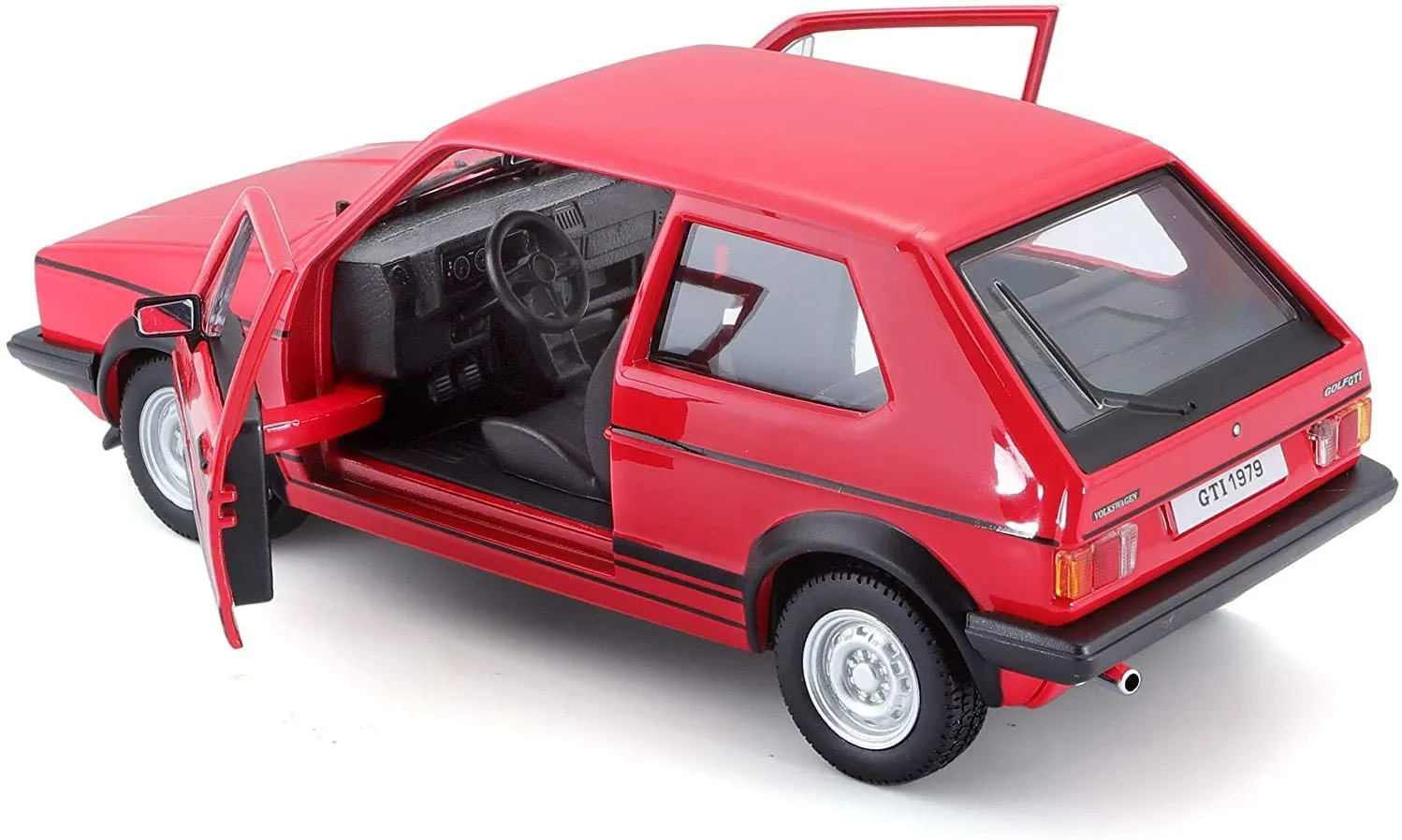 Bburago 18-21089 - Modellauto - VW Golf 1 GTI 1979 (rot, Maßstab 1:24)